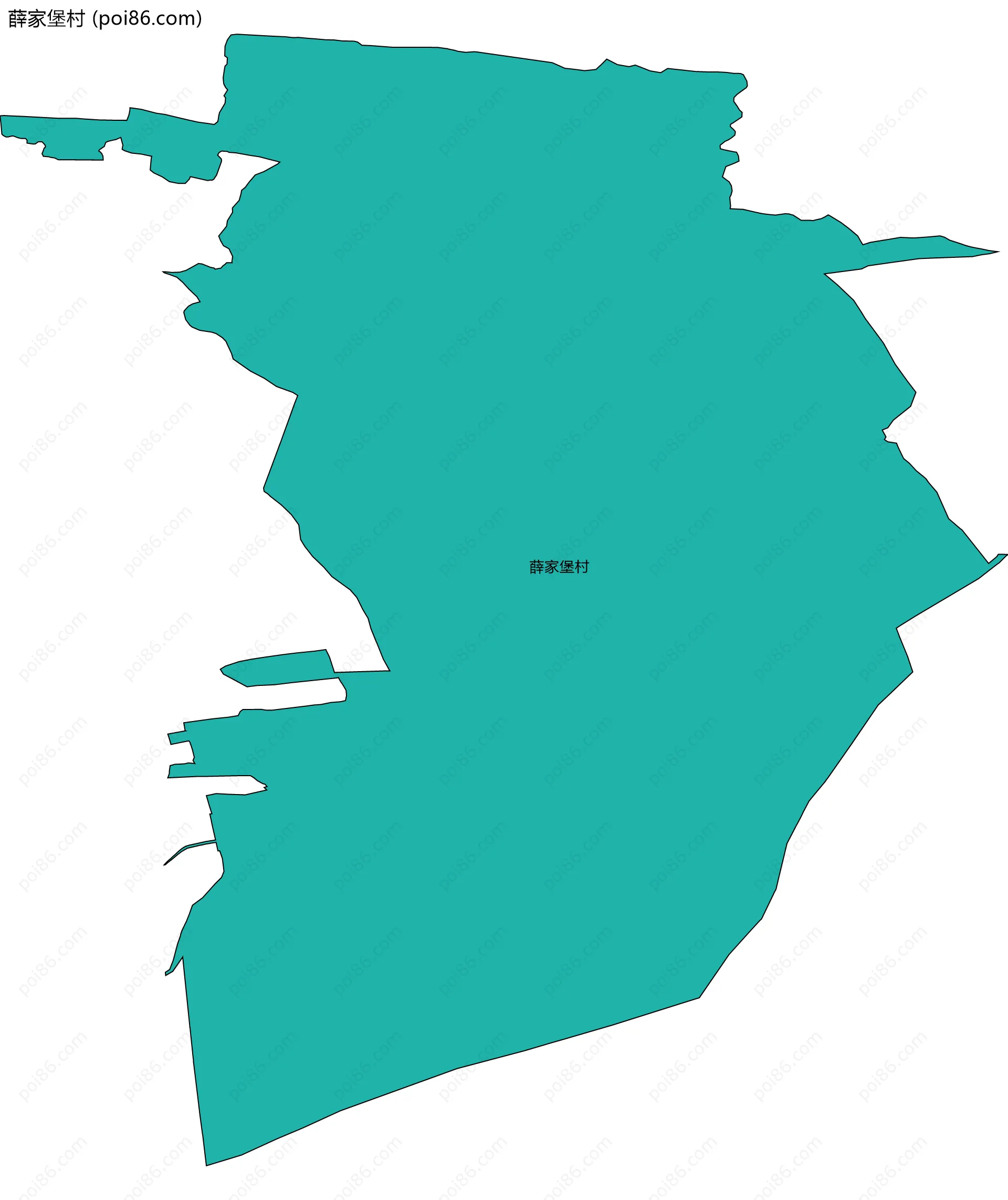 薛家堡村边界地图