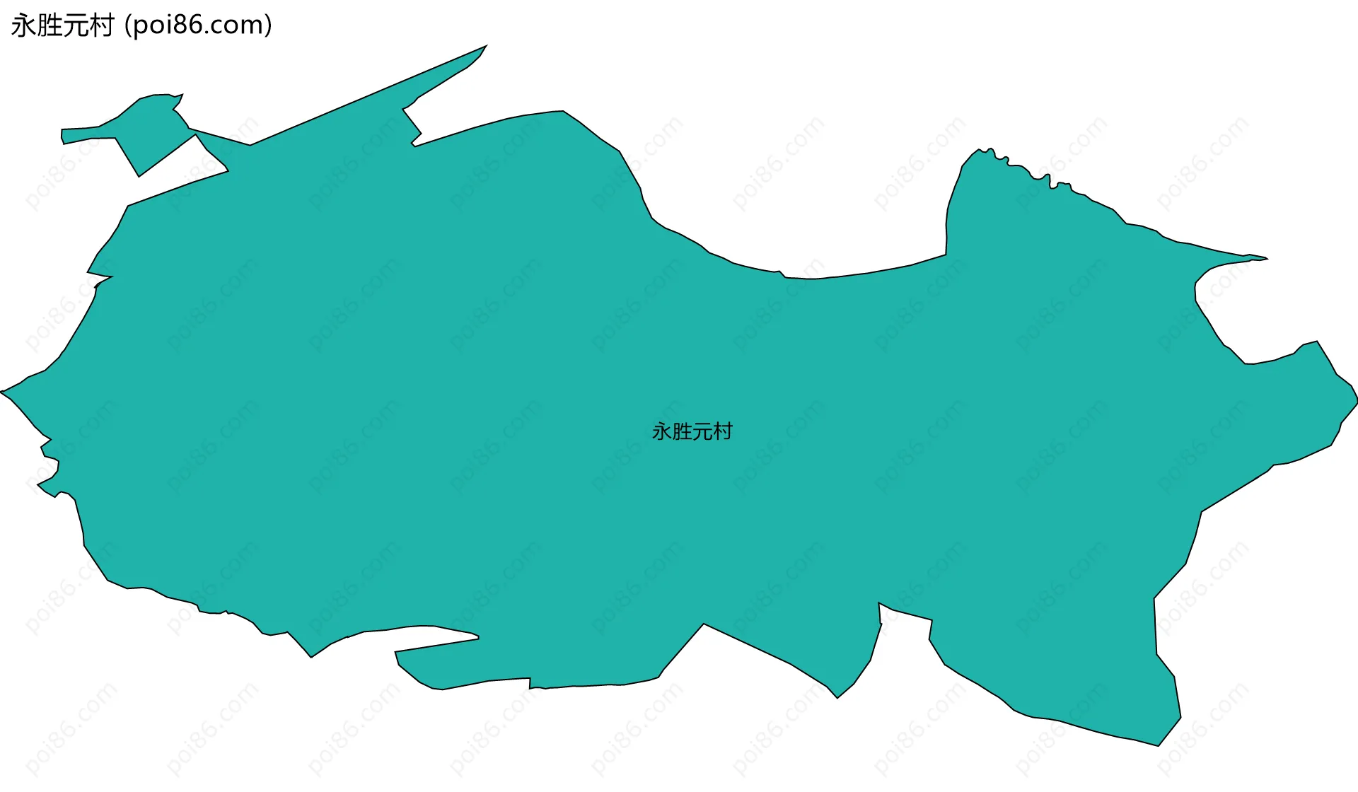 永胜元村边界地图