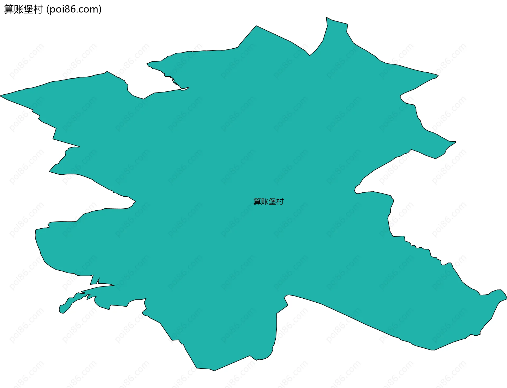 算账堡村边界地图