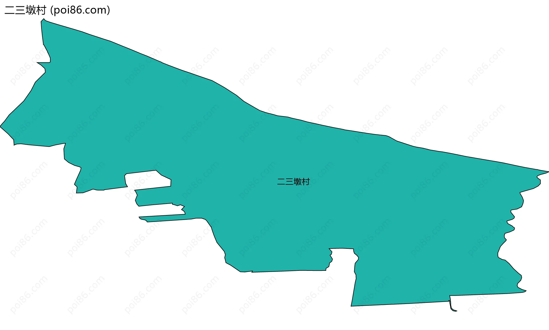 二三墩村边界地图