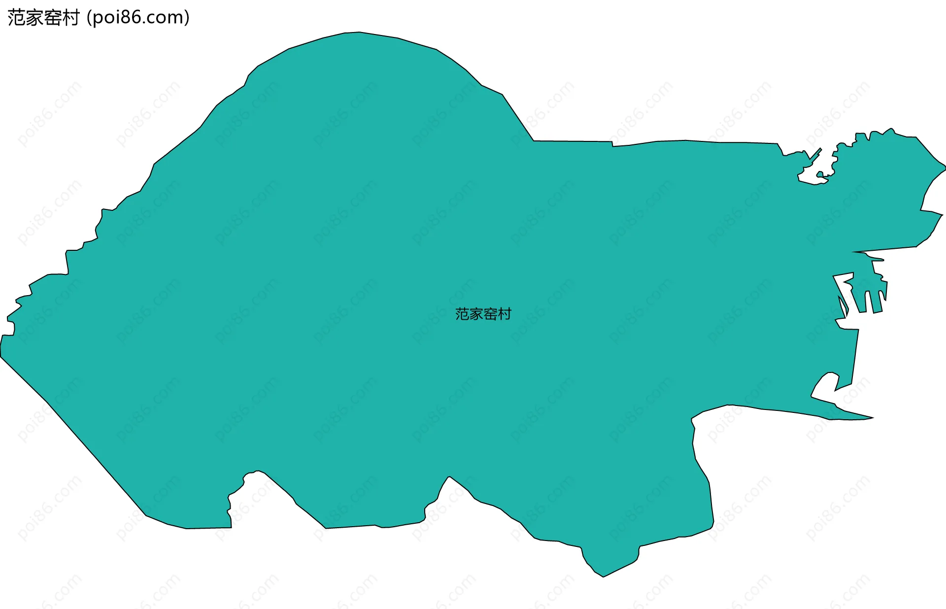范家窑村边界地图