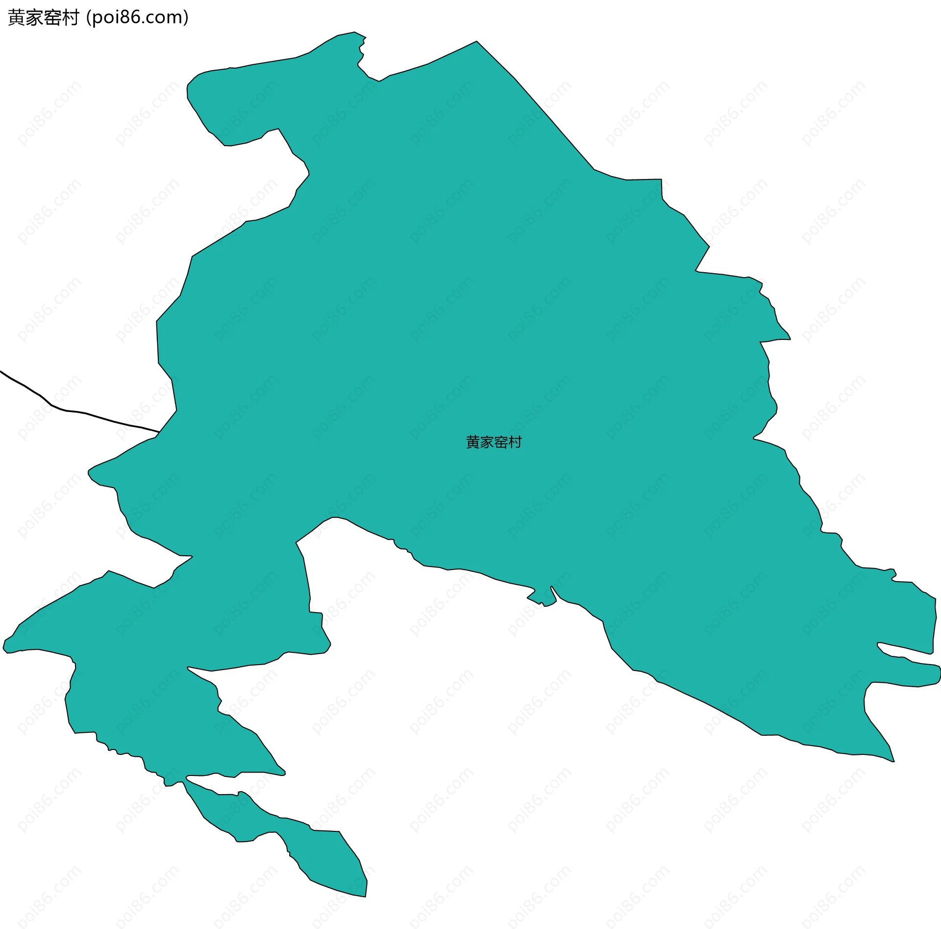 黄家窑村边界地图