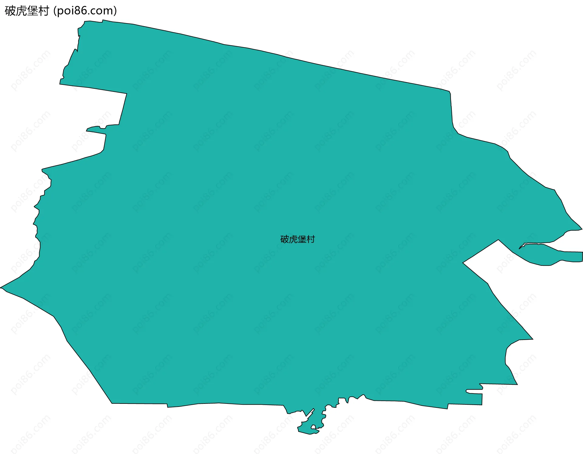 破虎堡村边界地图