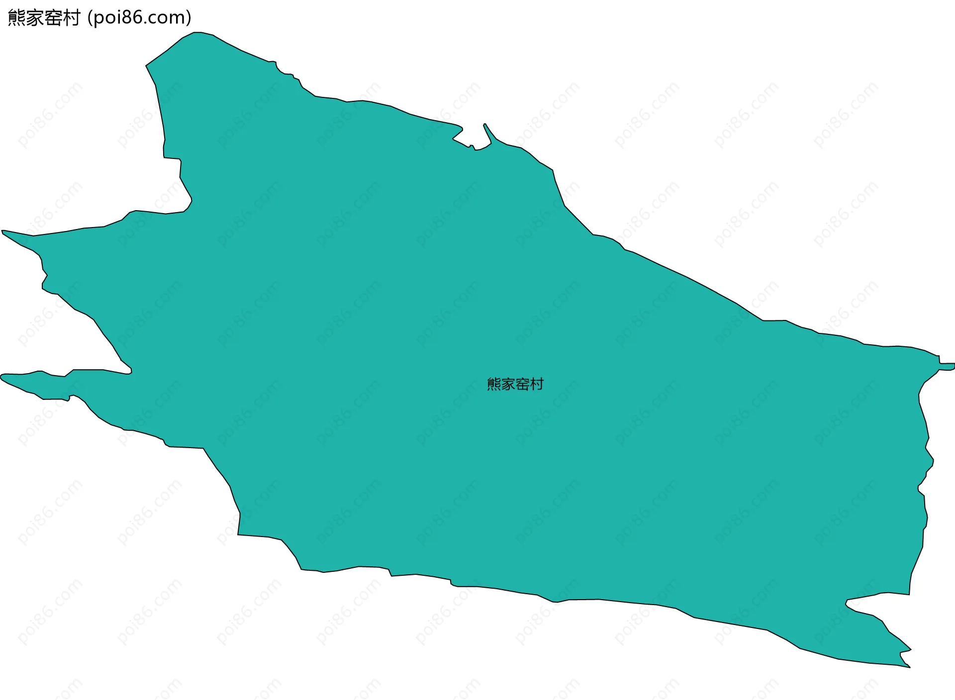 熊家窑村边界地图