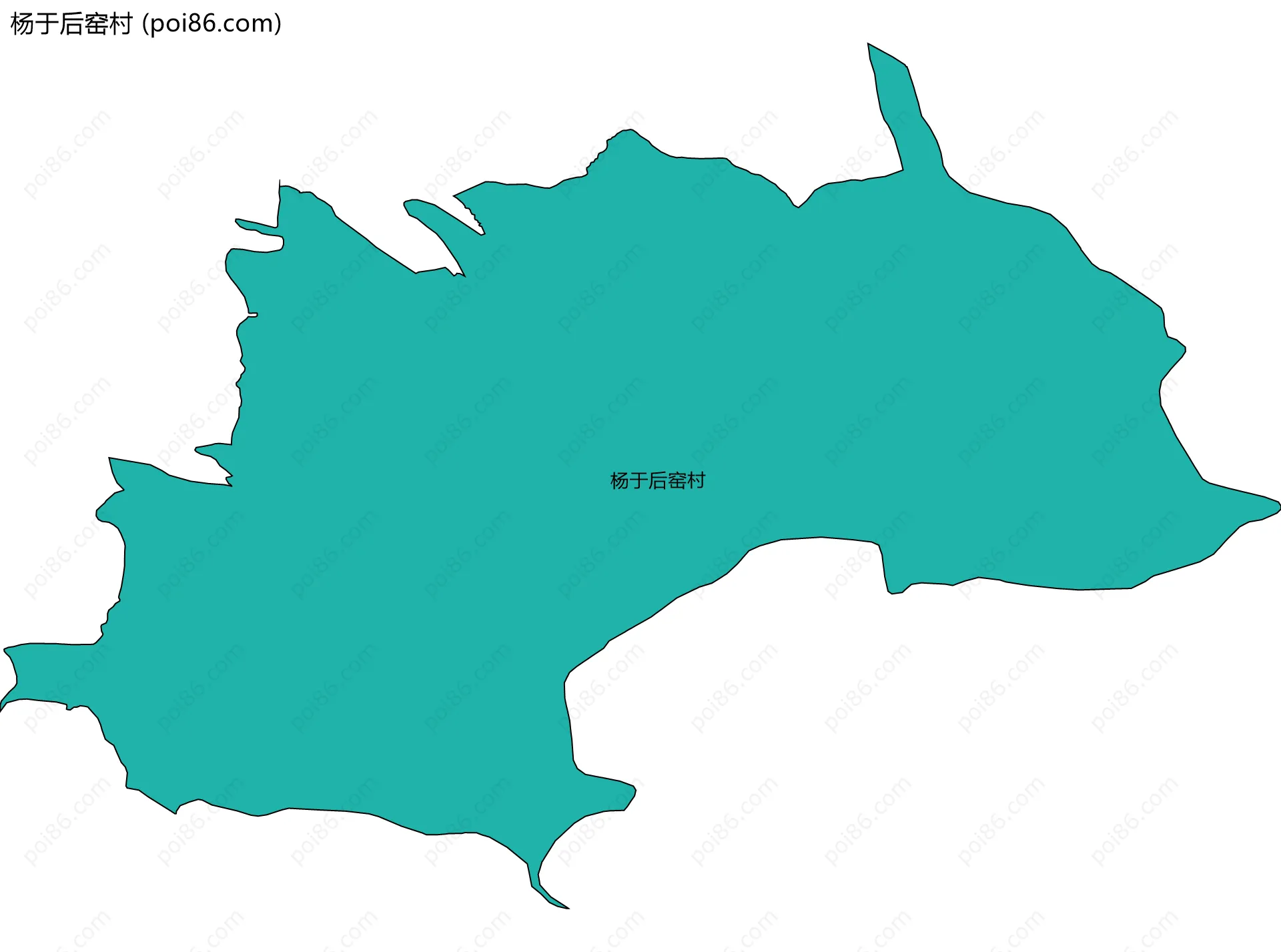 杨于后窑村边界地图