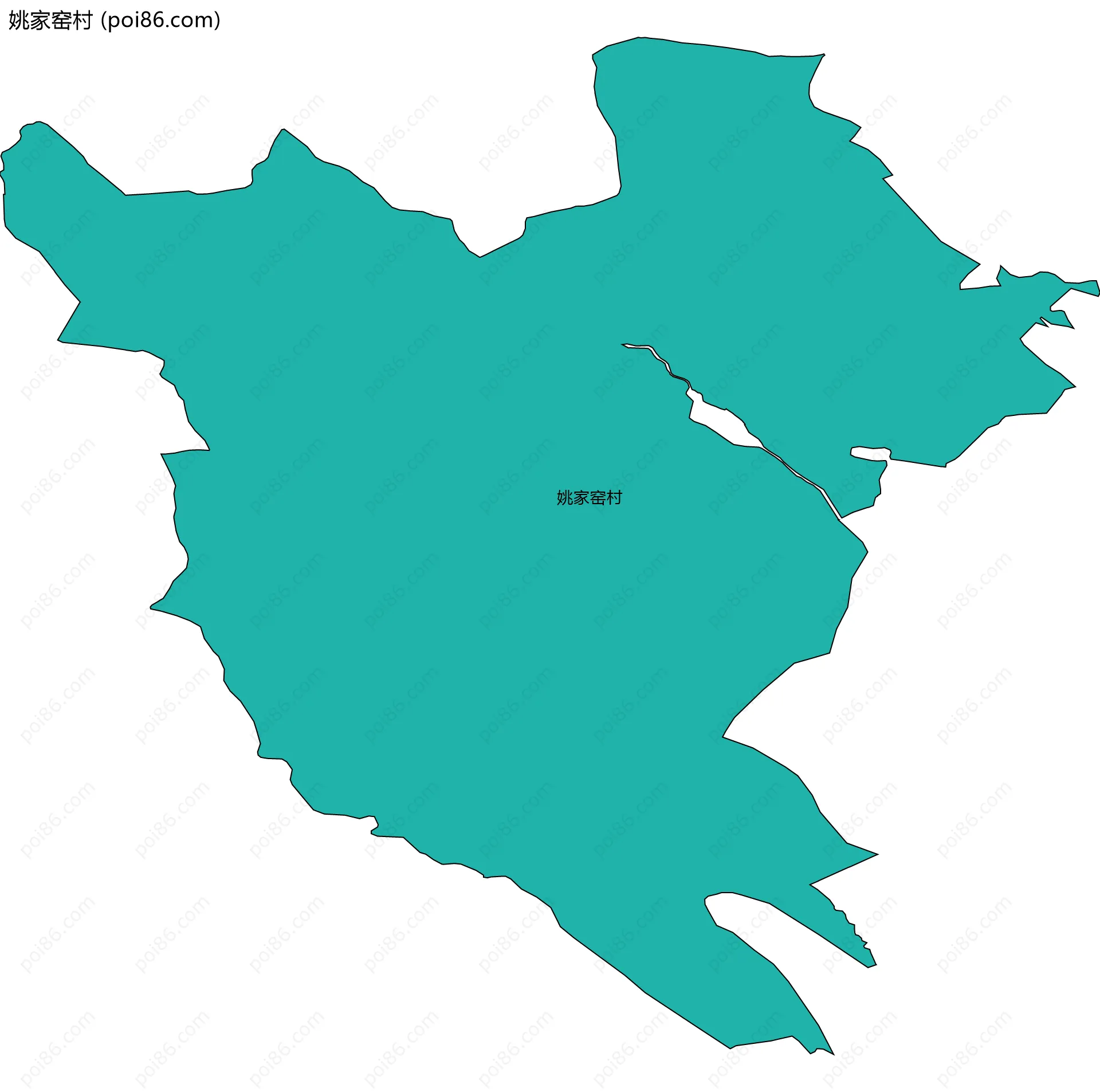 姚家窑村边界地图