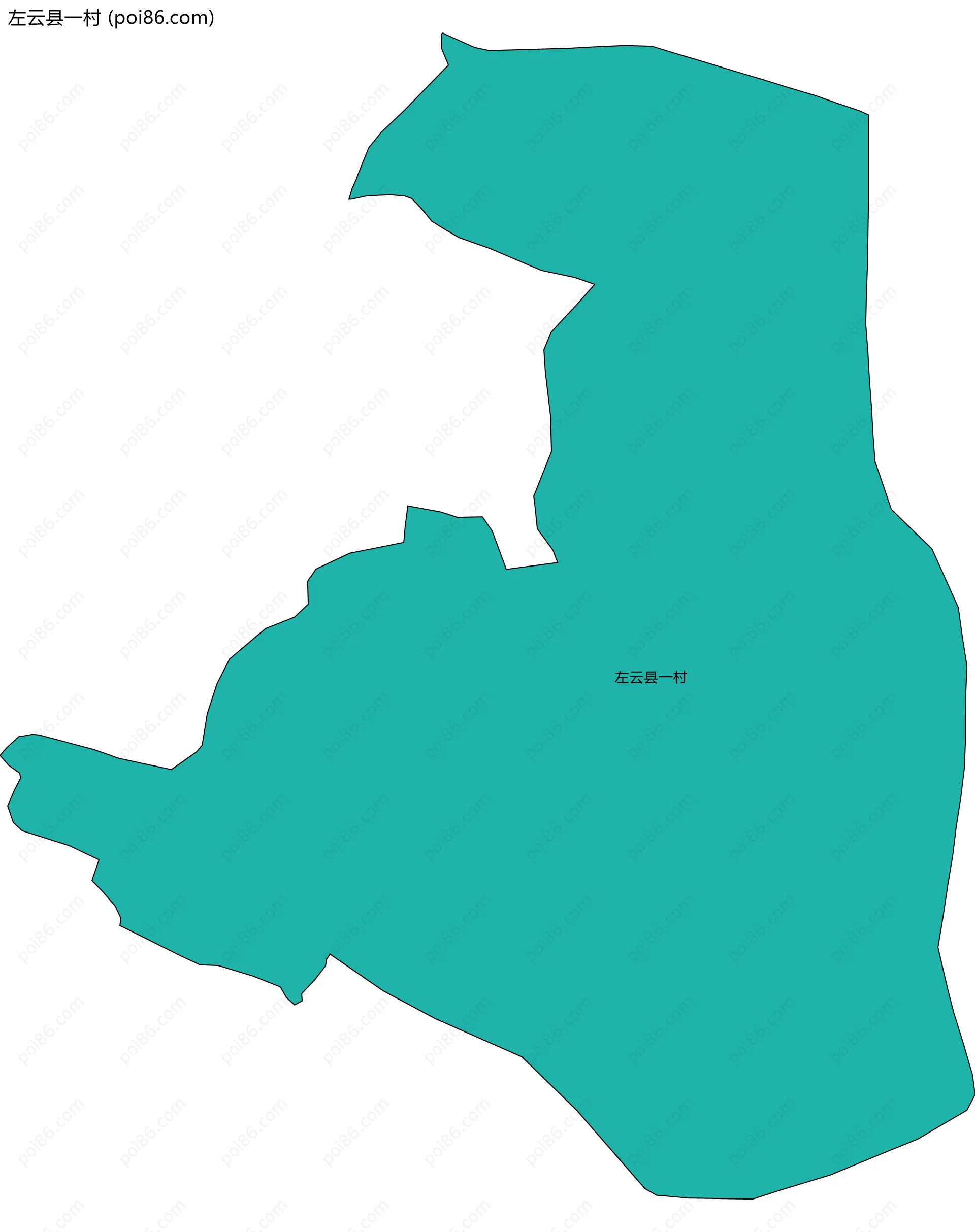 左云县一村边界地图
