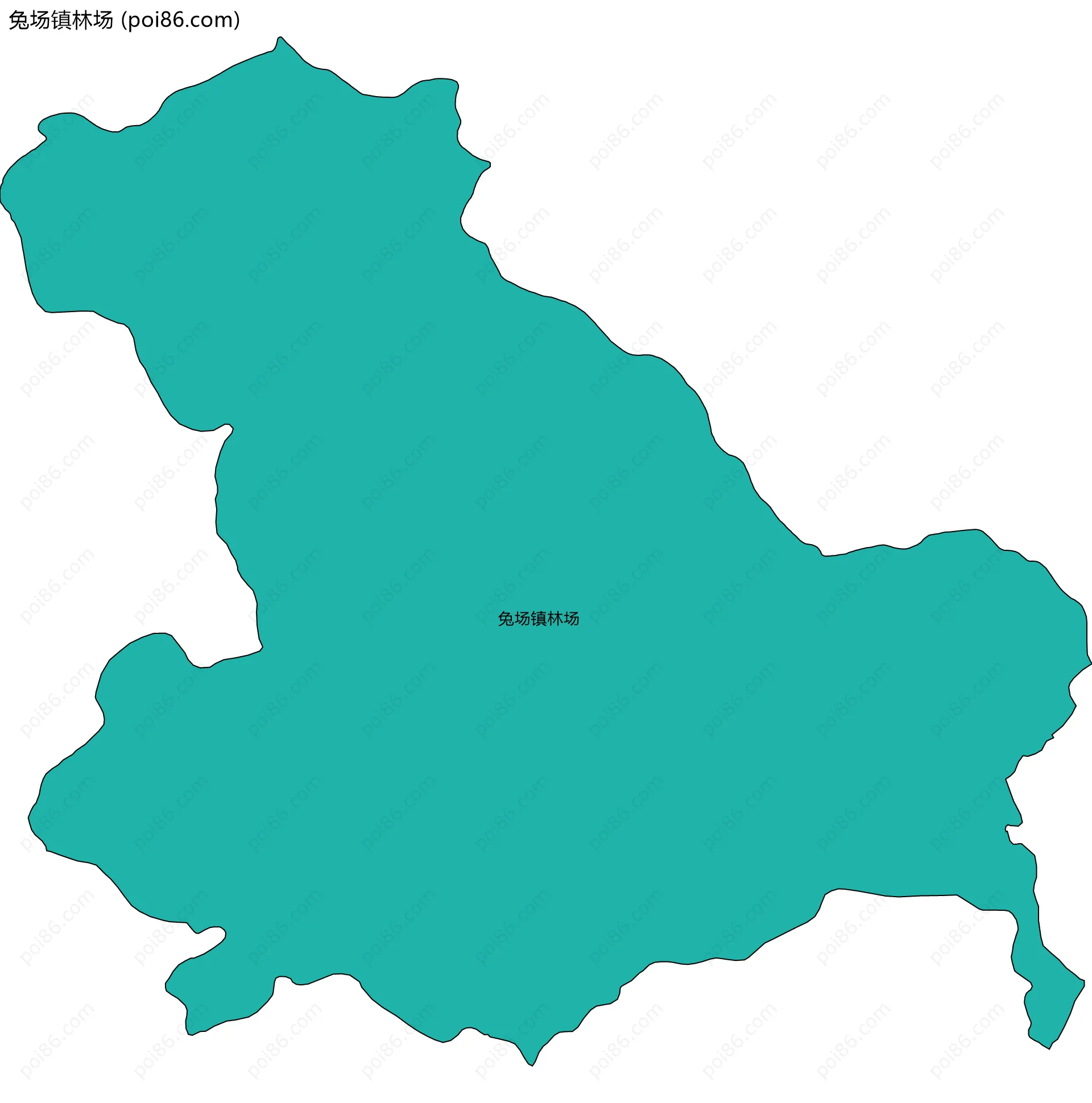 兔场镇林场边界地图