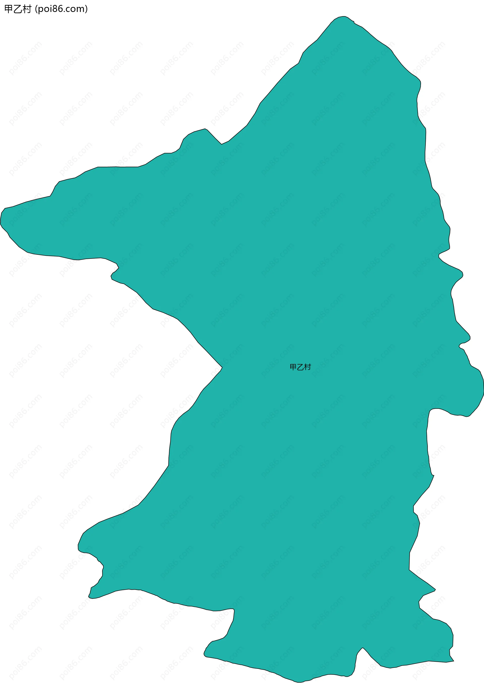 甲乙村边界地图