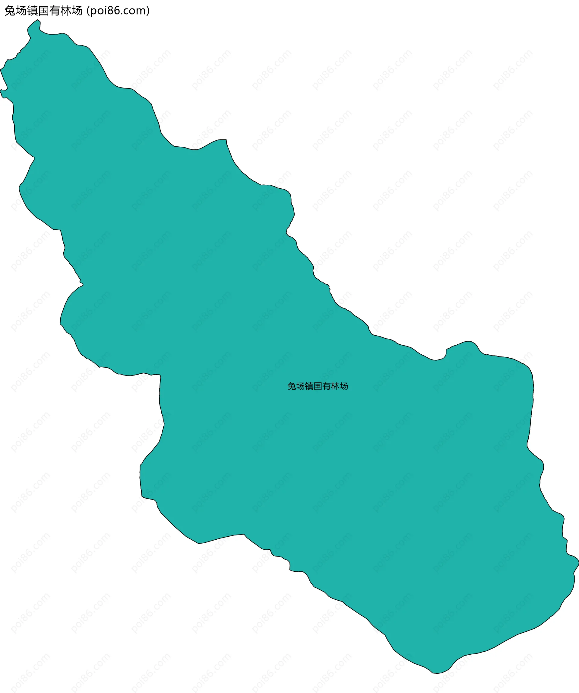 兔场镇国有林场边界地图