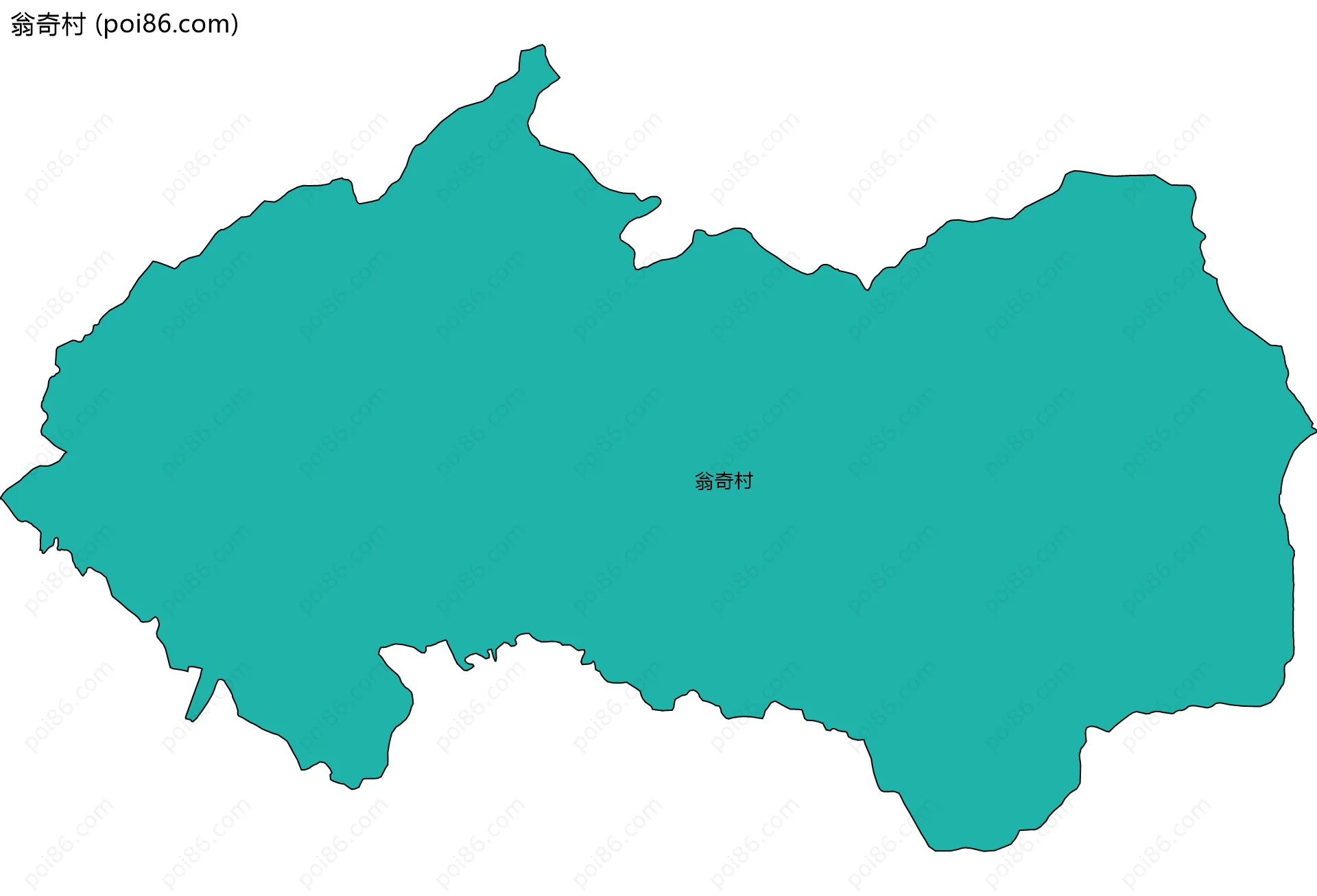 翁奇村边界地图
