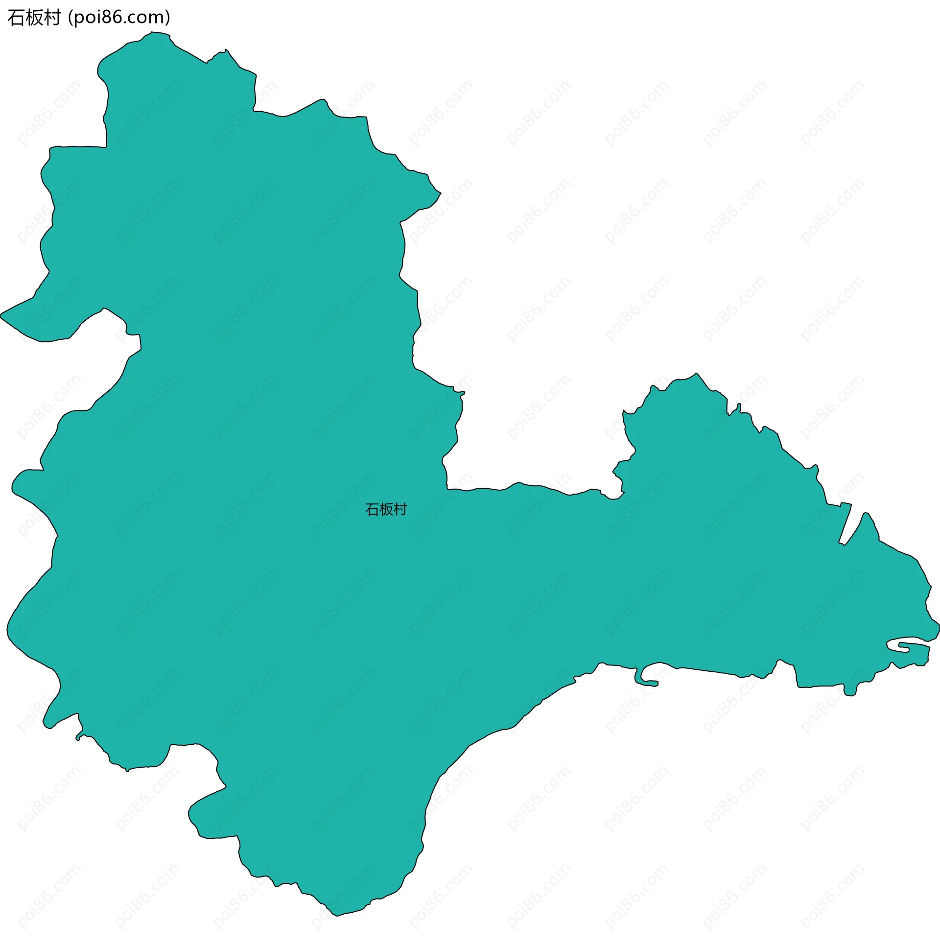 石板村边界地图