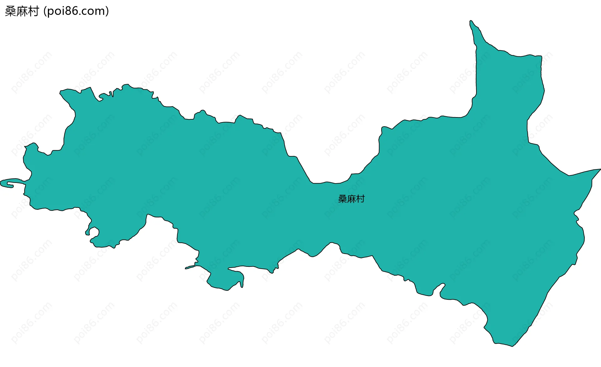 桑麻村边界地图