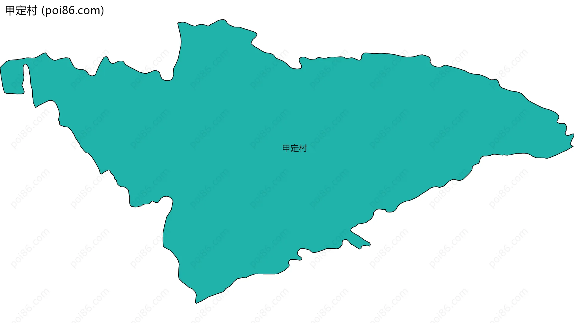 甲定村边界地图