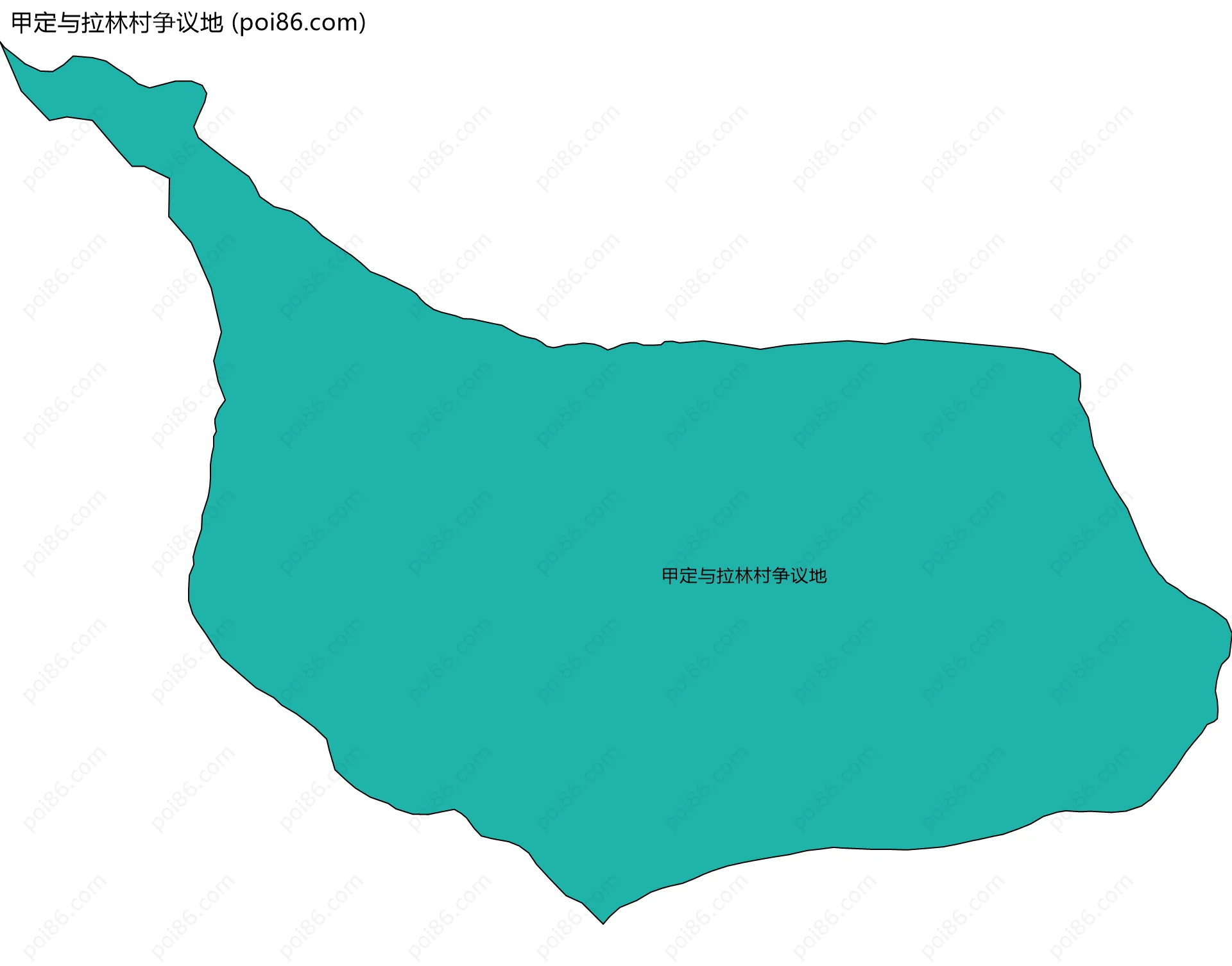甲定与拉林村争议地边界地图
