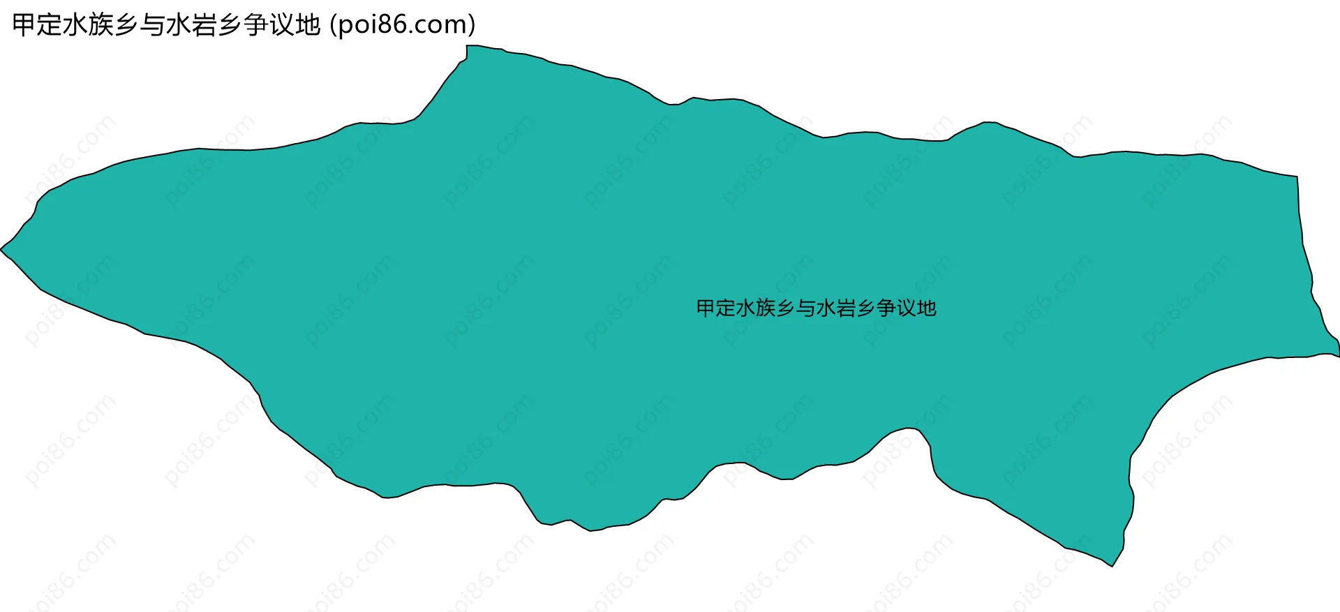 甲定水族乡与水岩乡争议地边界地图