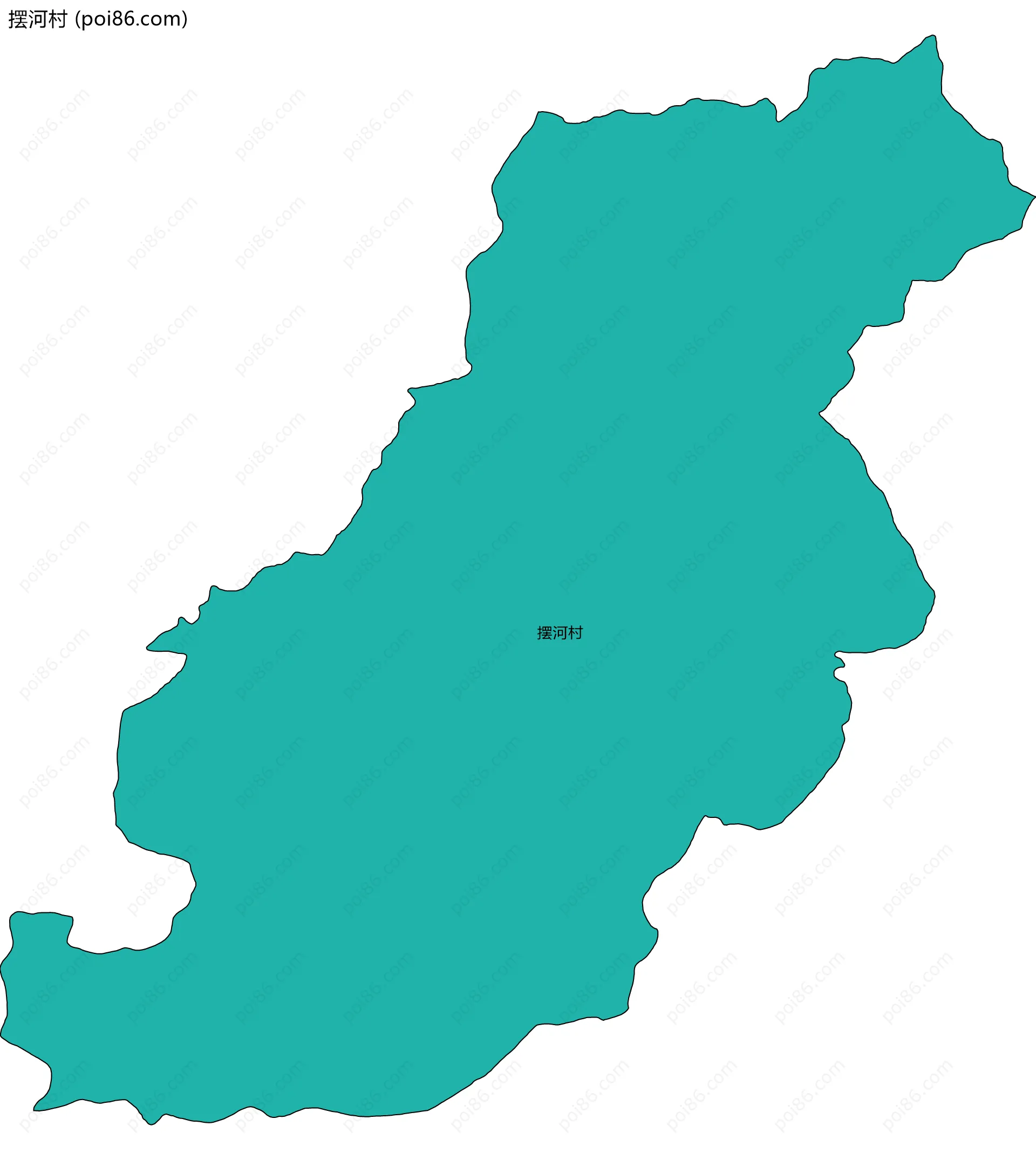 摆河村边界地图