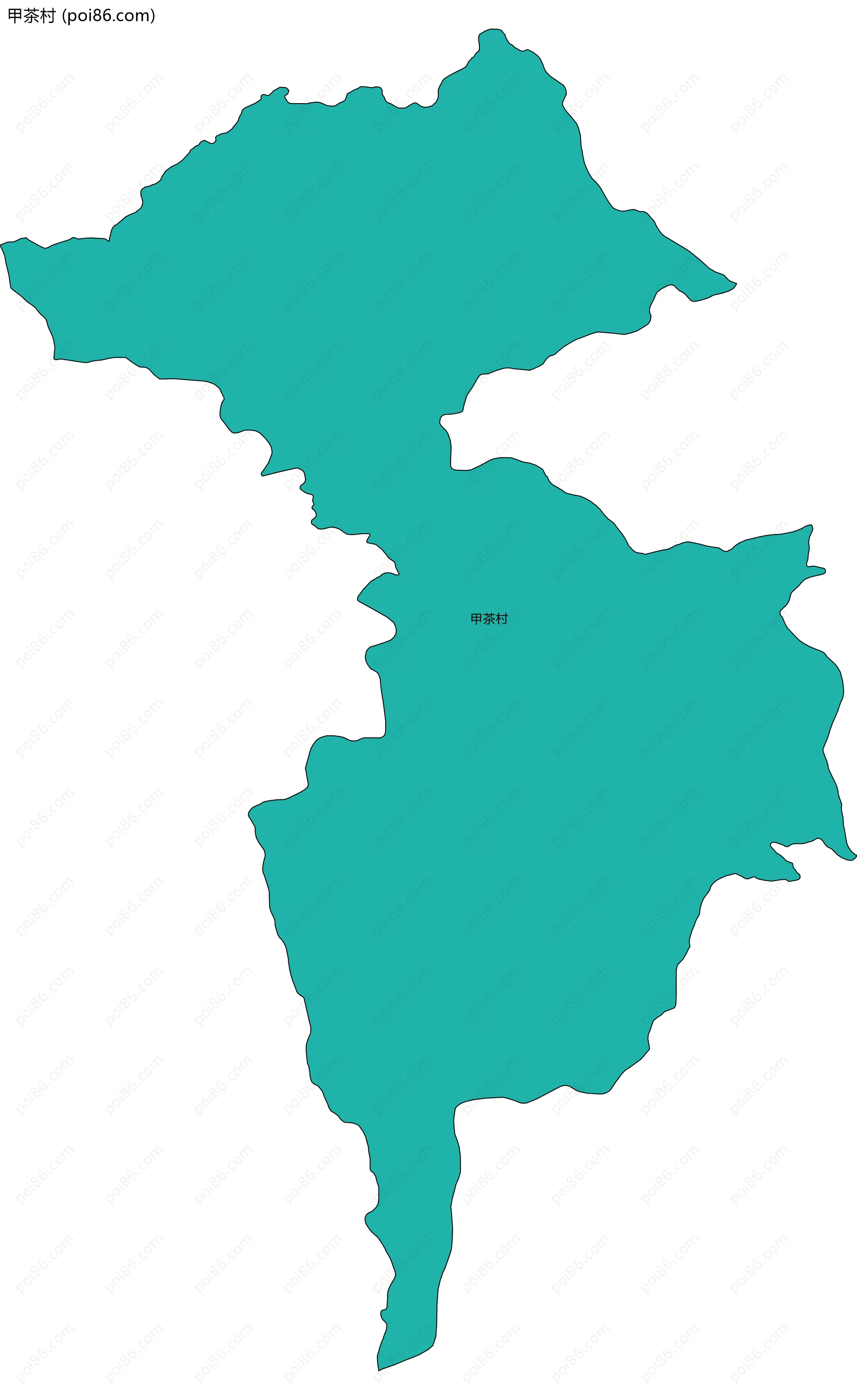 甲茶村边界地图