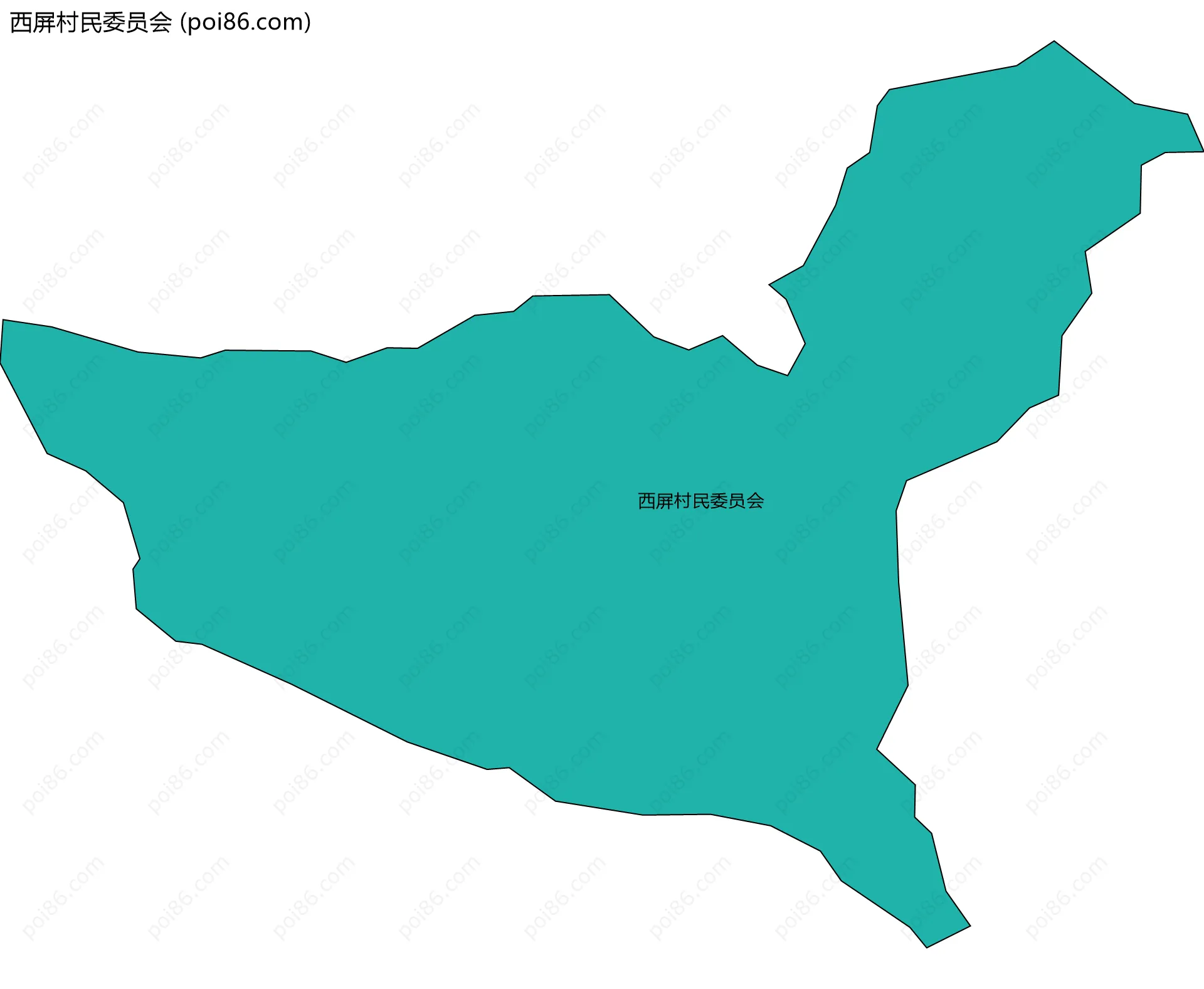 西屏村民委员会边界地图