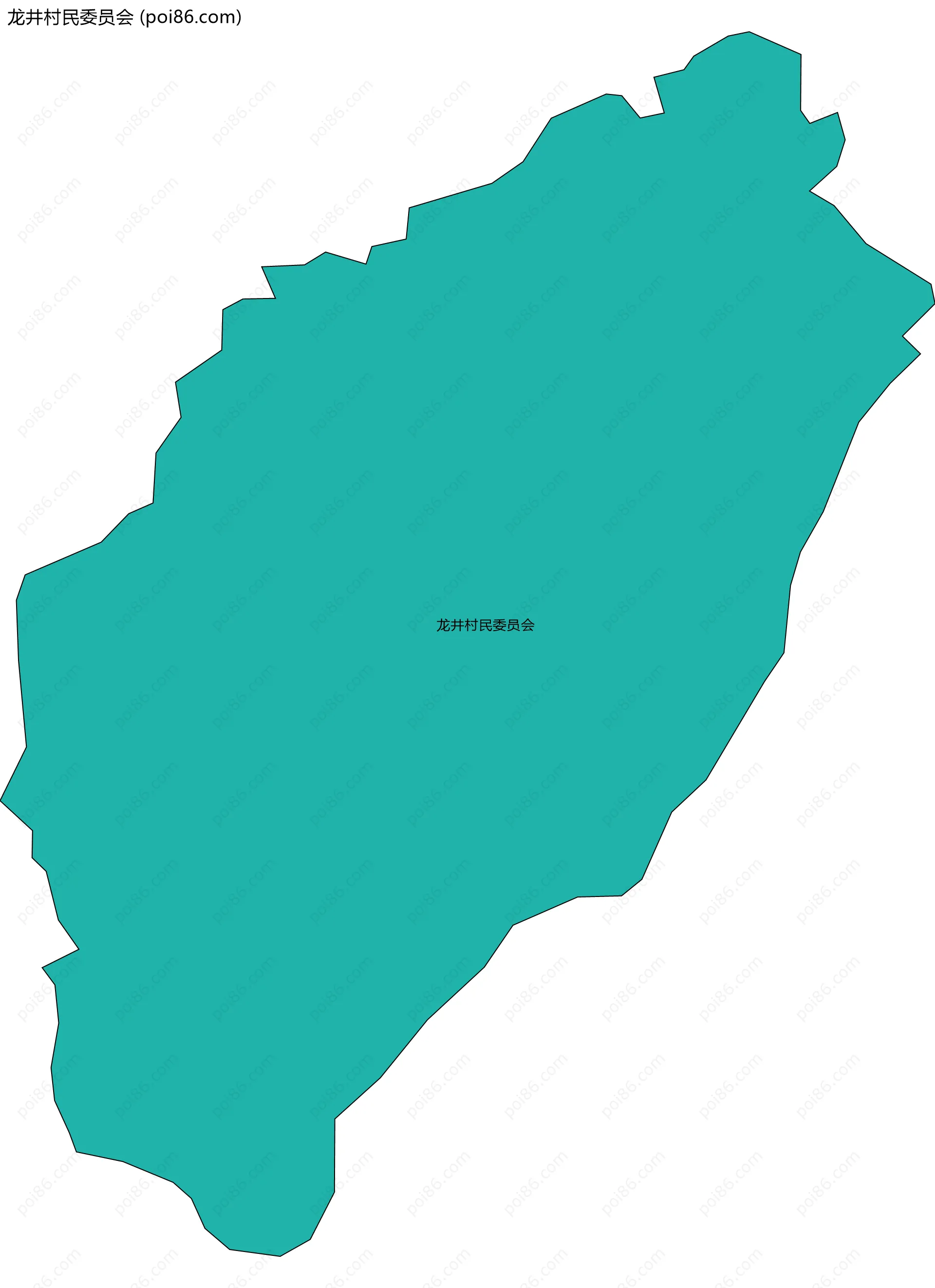 龙井村民委员会边界地图