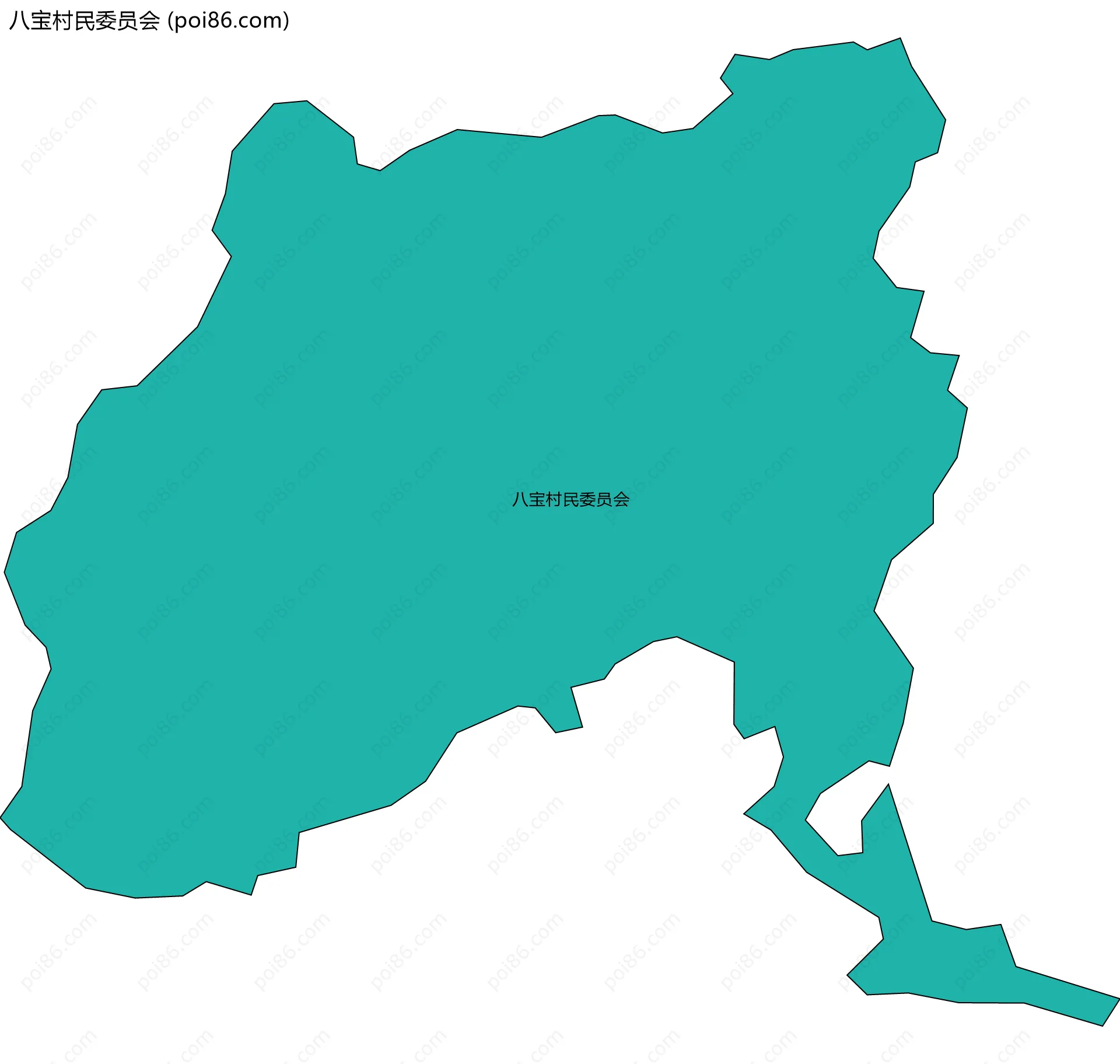 八宝村民委员会边界地图