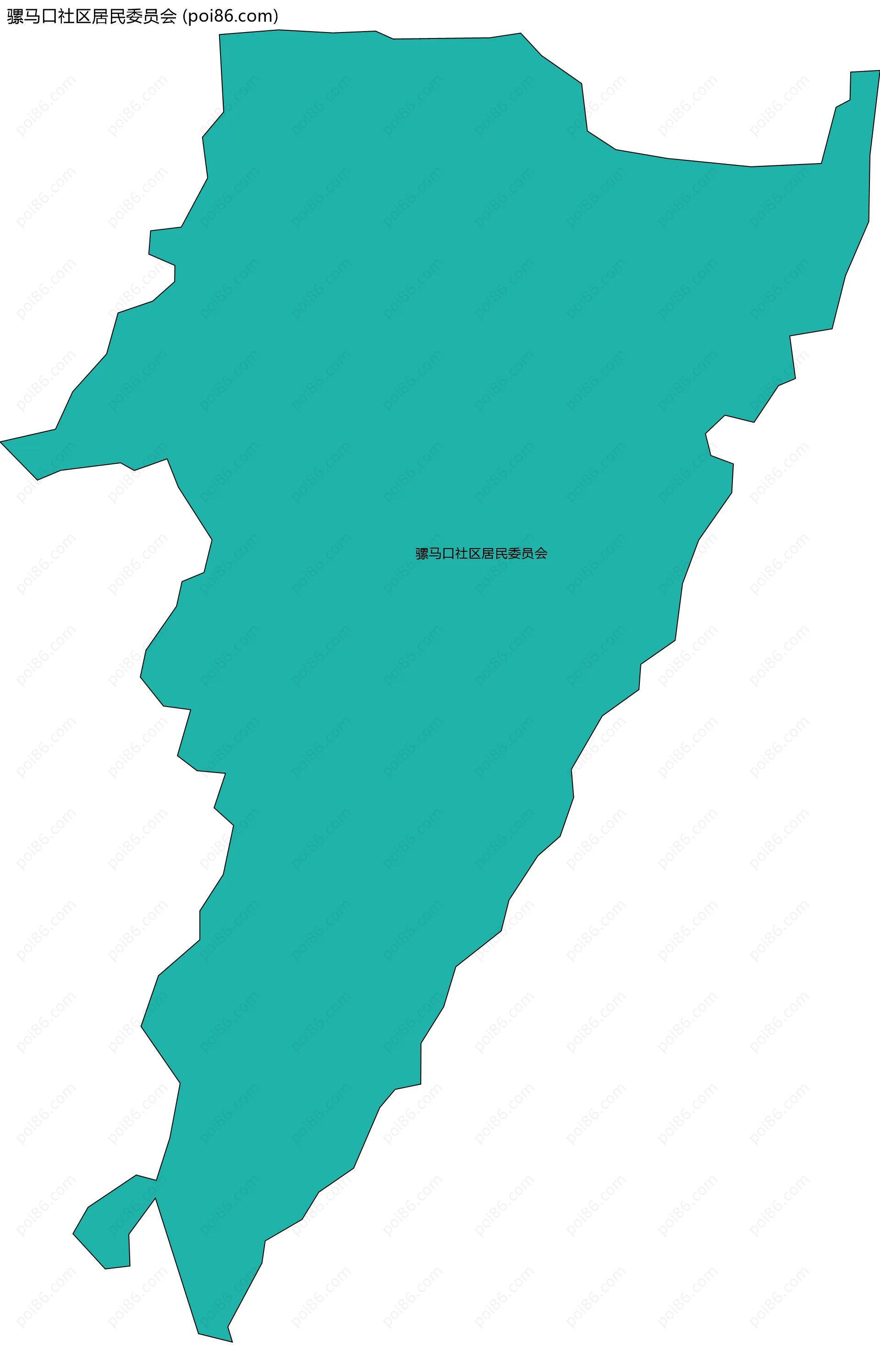 骡马口社区居民委员会边界地图