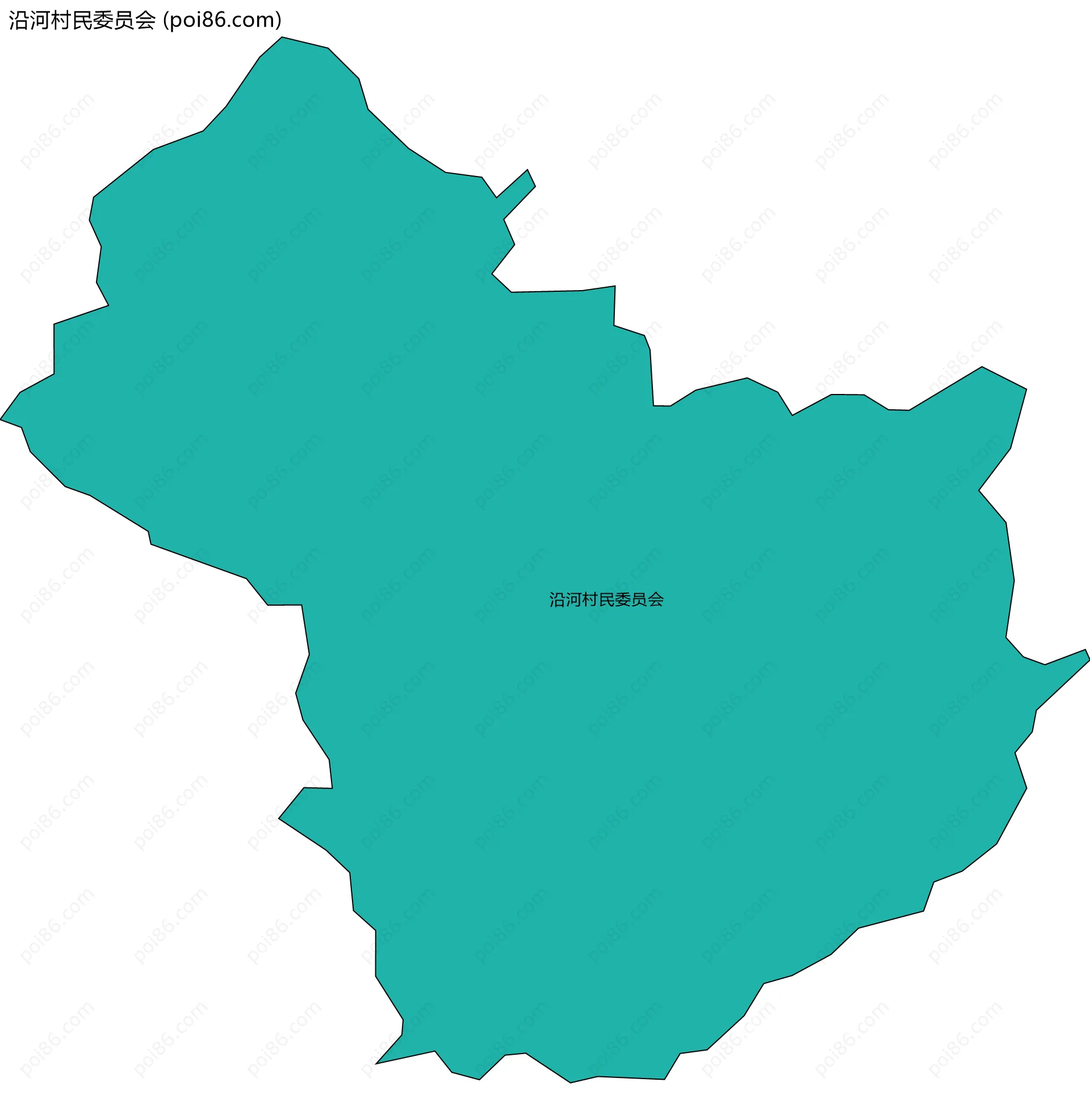 沿河村民委员会边界地图