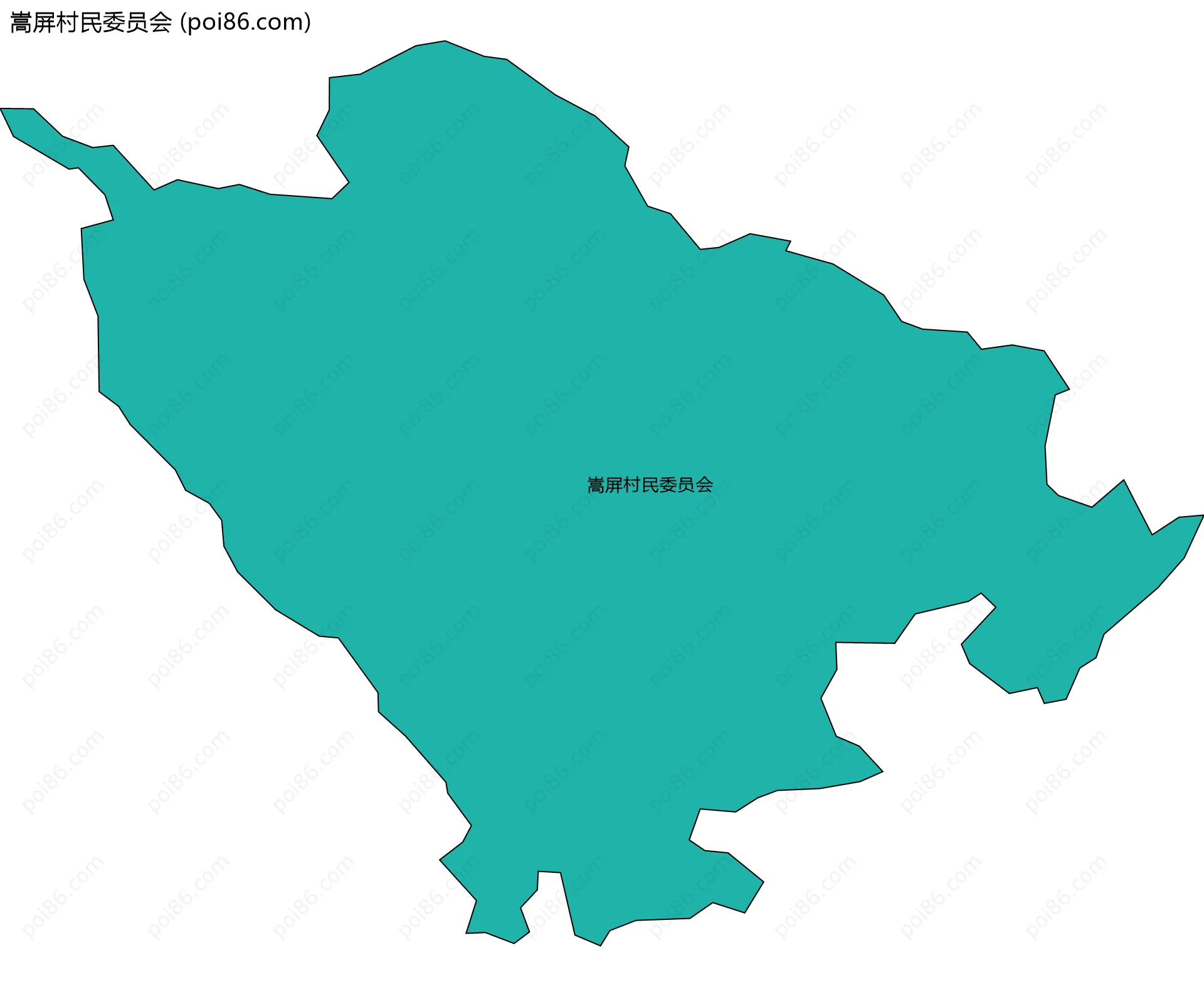 嵩屏村民委员会边界地图