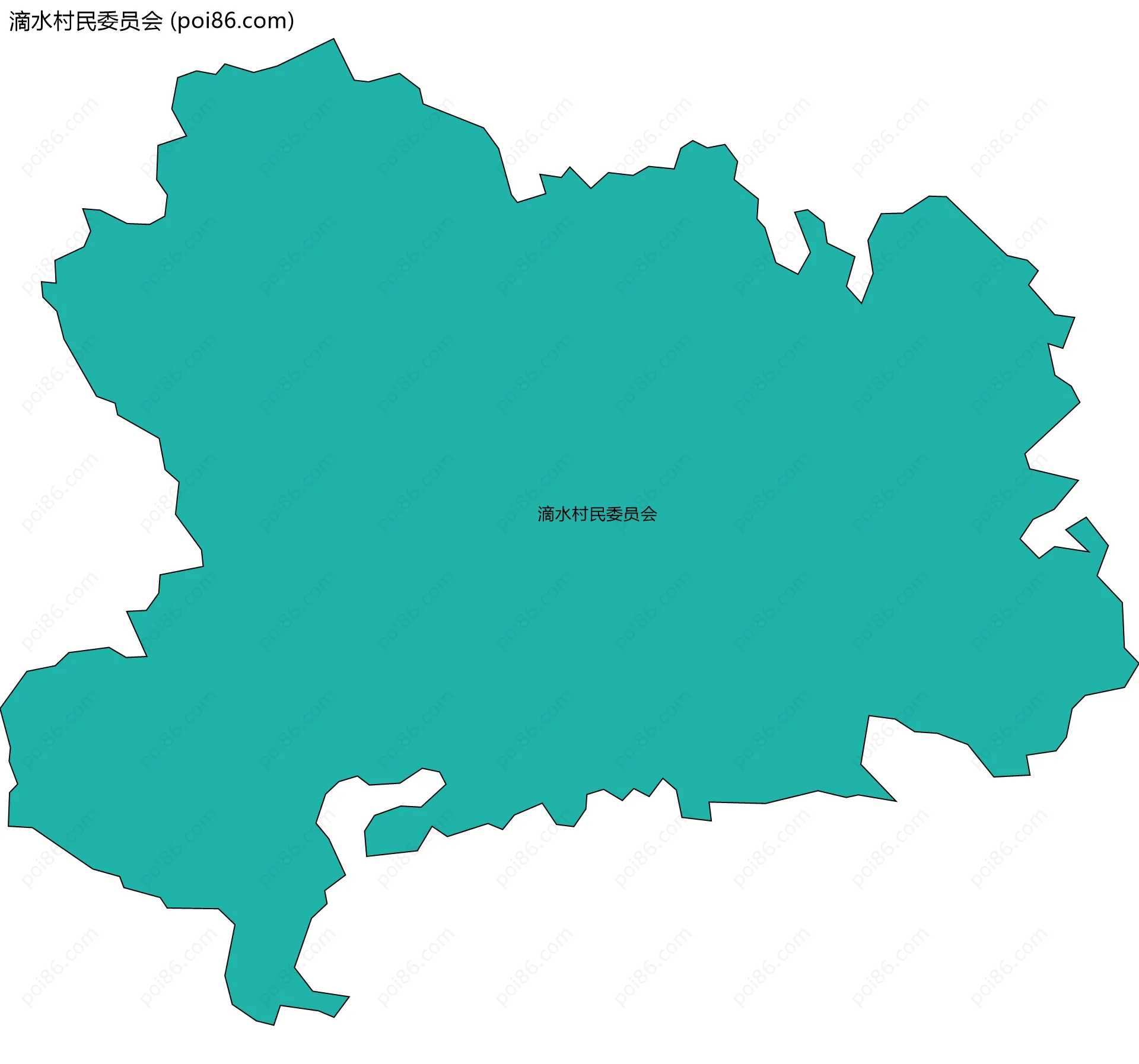 滴水村民委员会边界地图