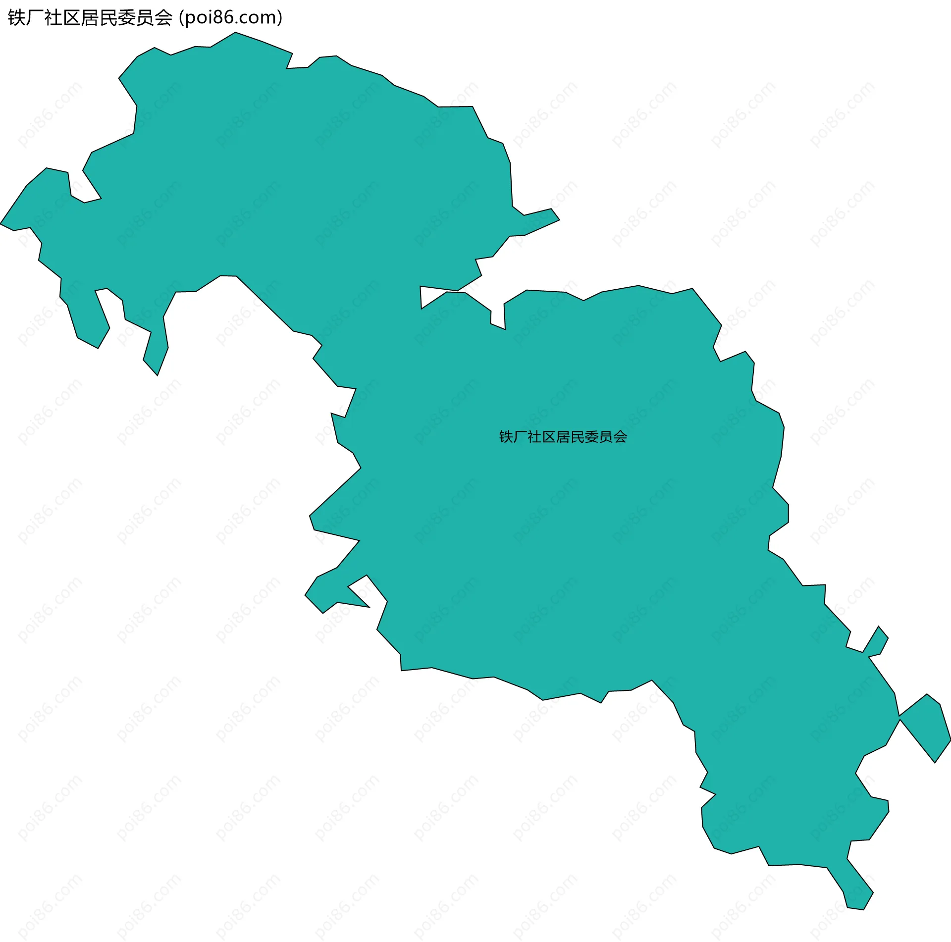 铁厂社区居民委员会边界地图