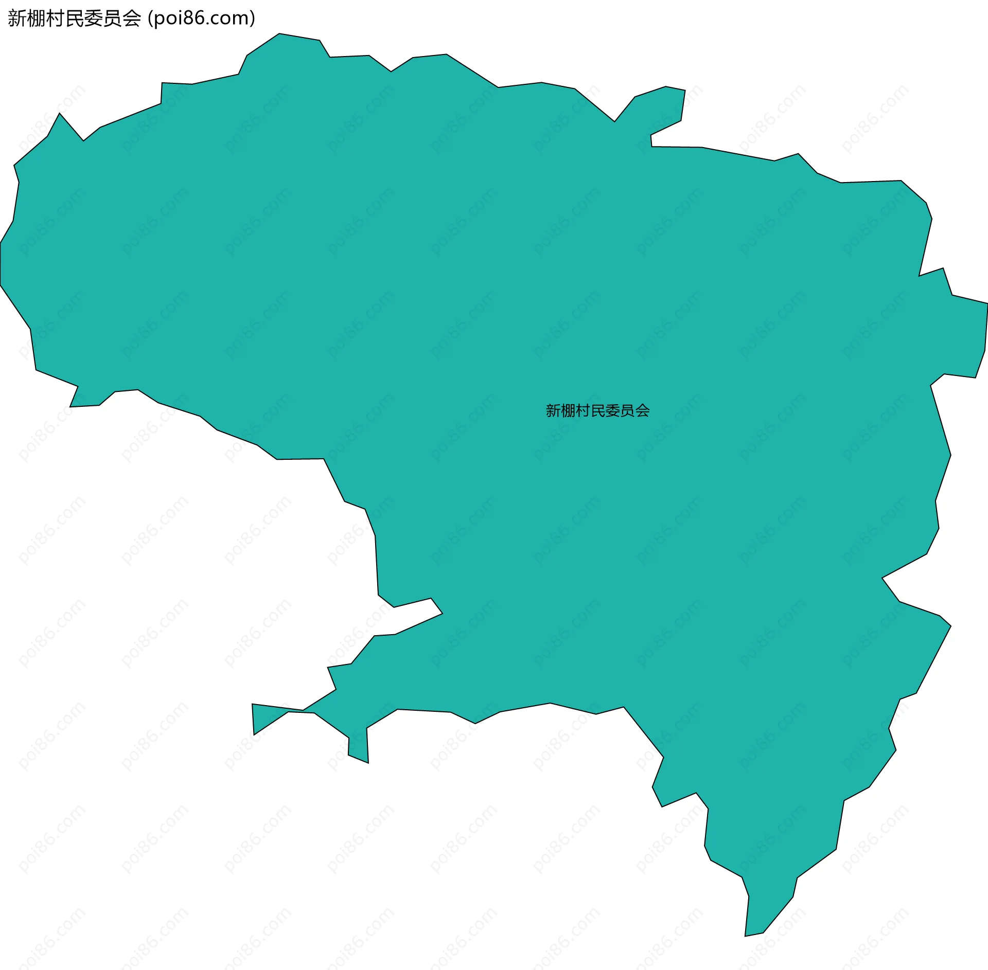 新棚村民委员会边界地图