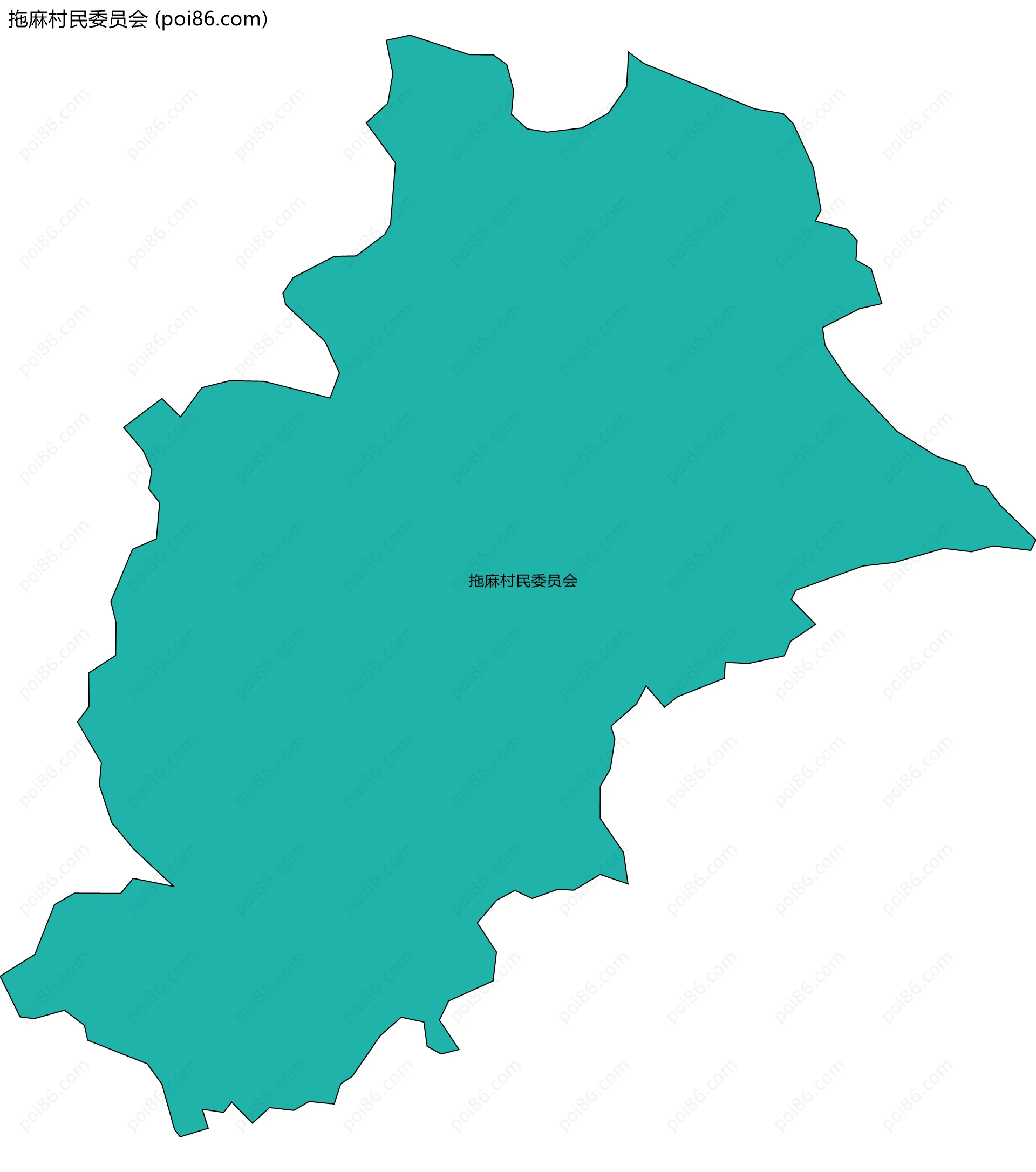 拖麻村民委员会边界地图