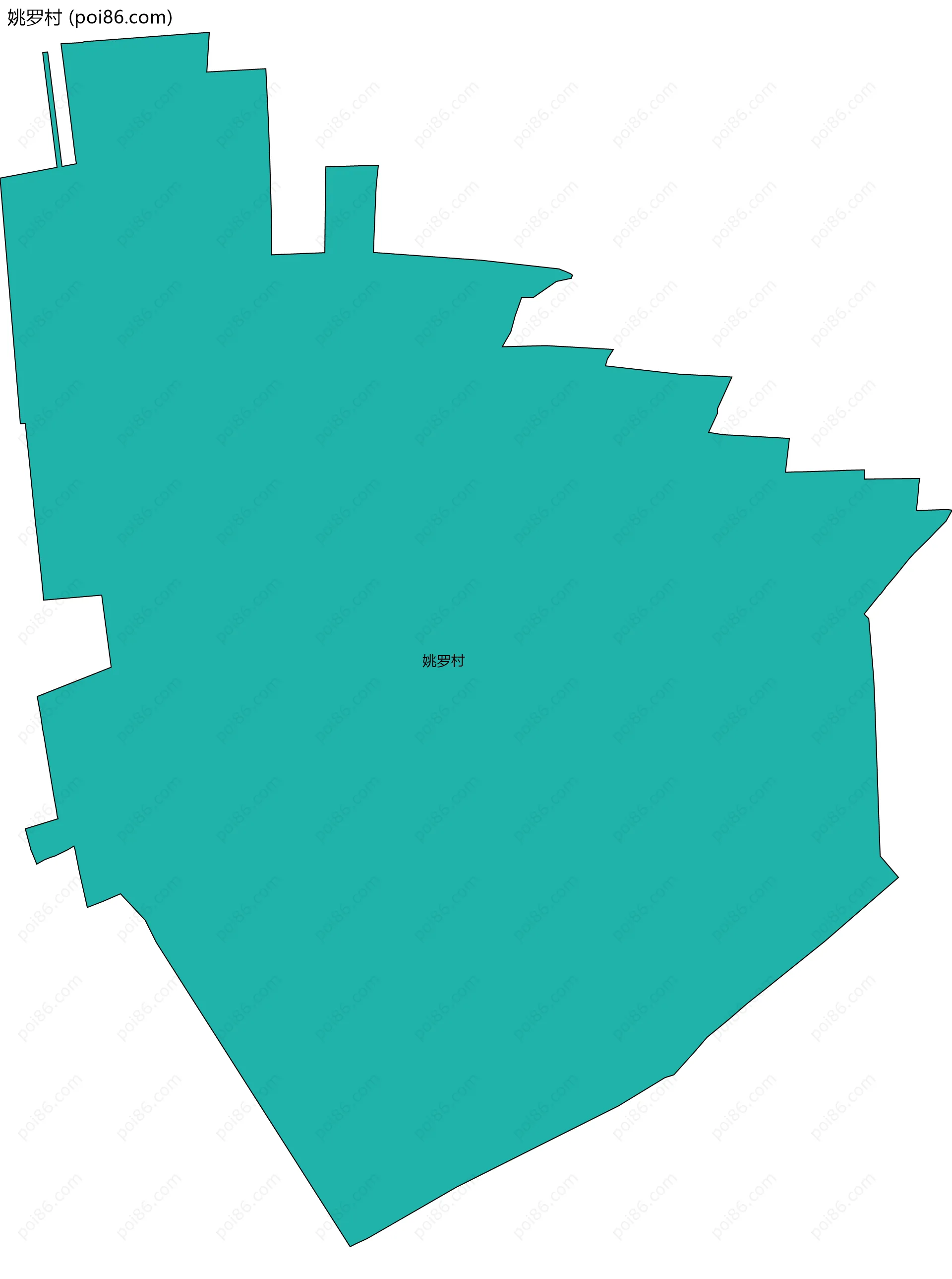 姚罗村边界地图