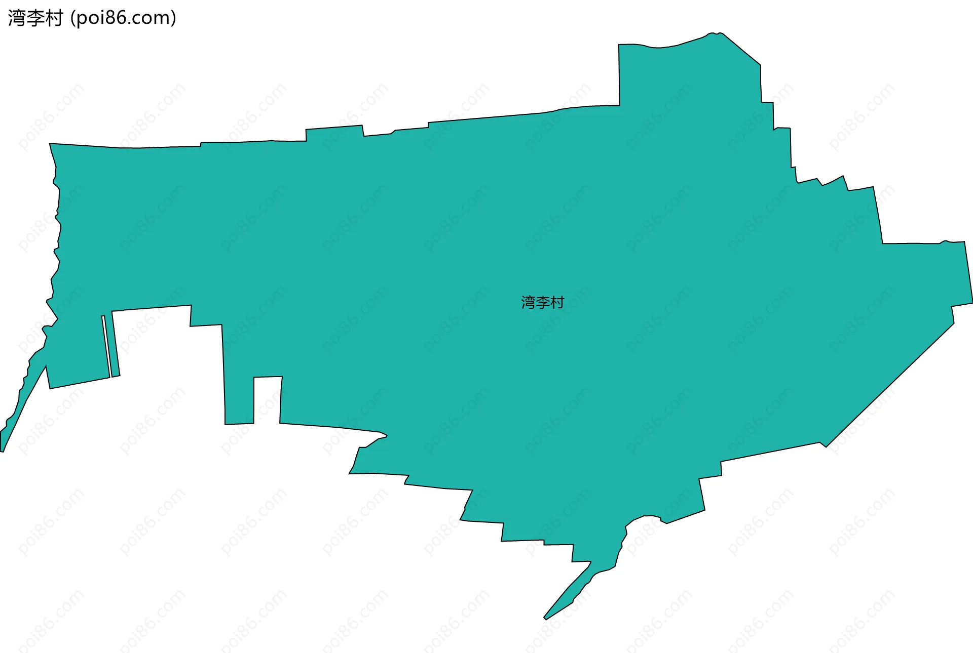 湾李村边界地图
