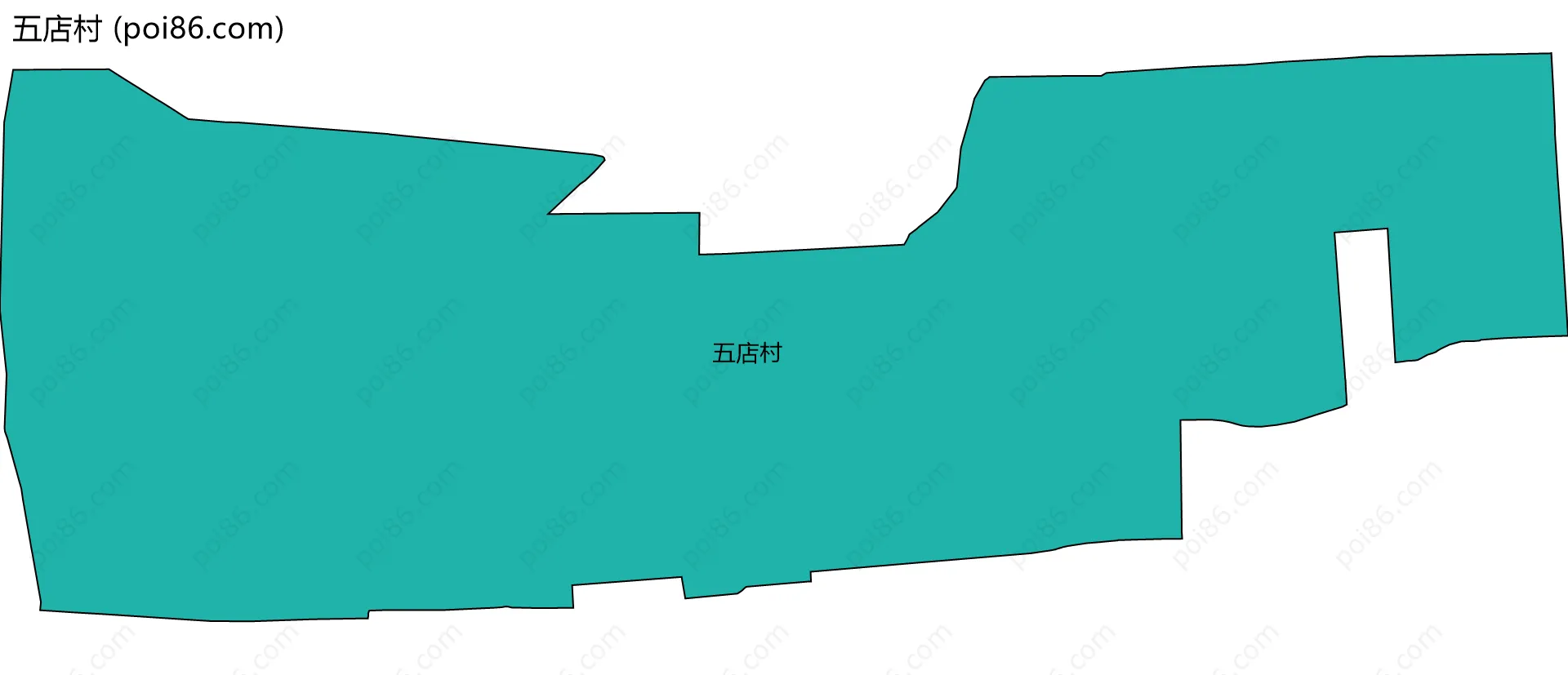 五店村边界地图