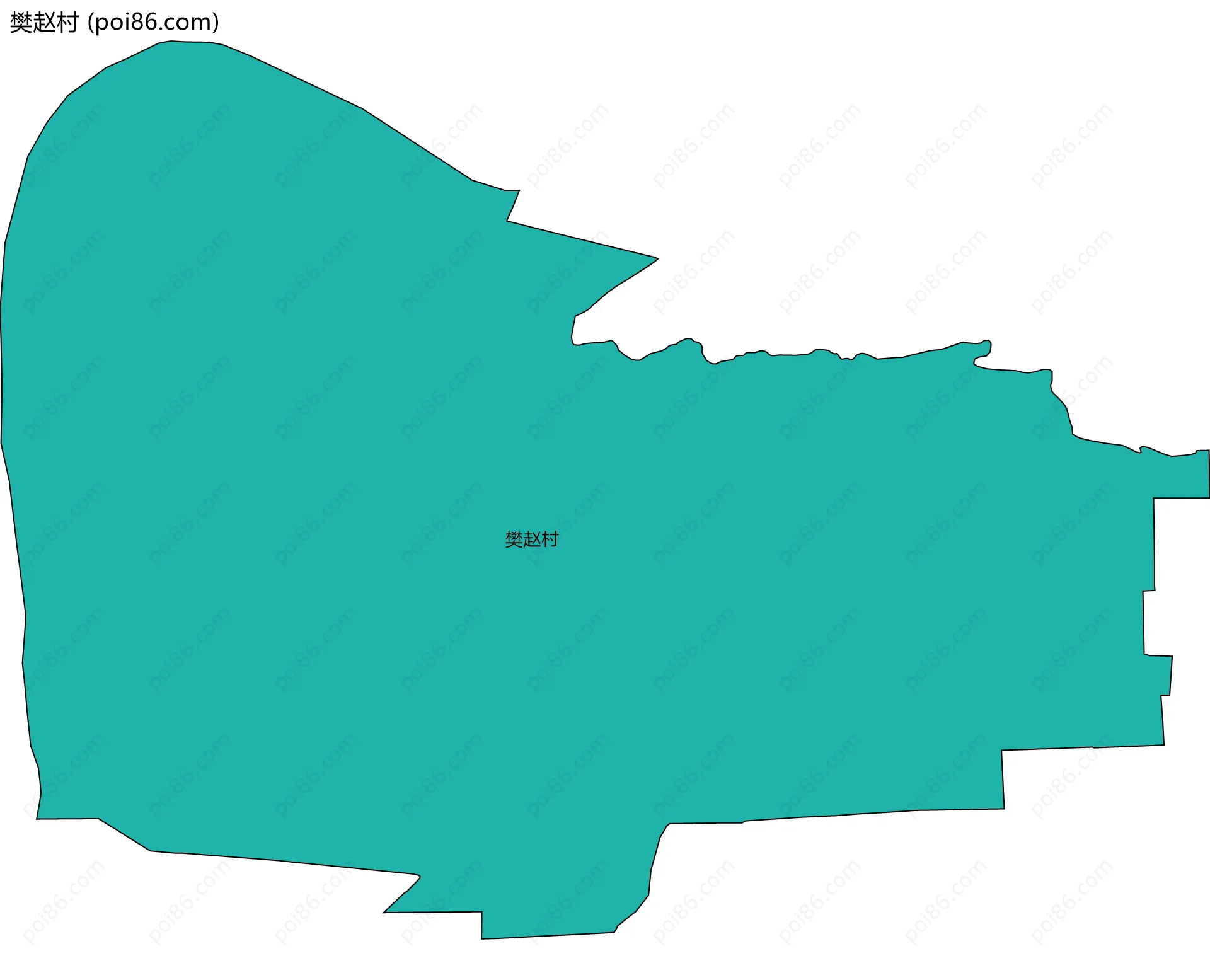樊赵村边界地图