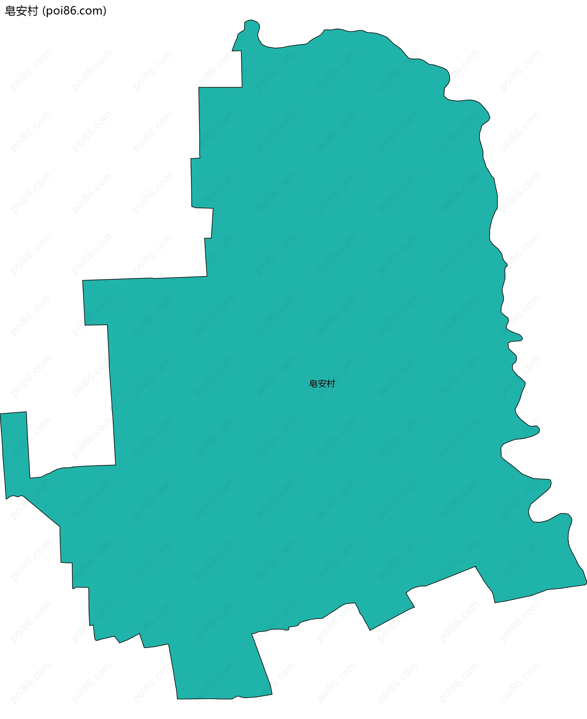 皂安村边界地图