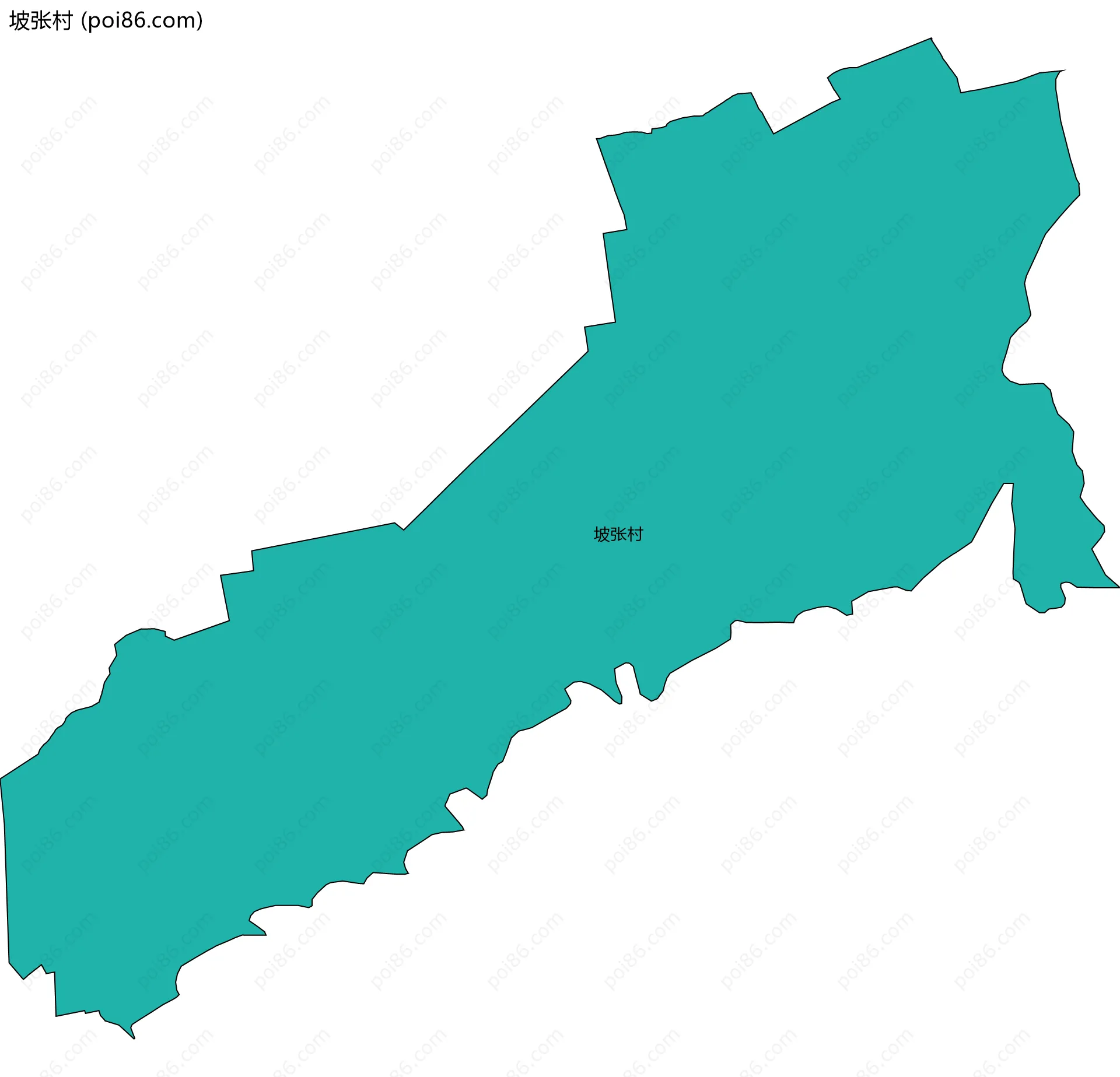坡张村边界地图