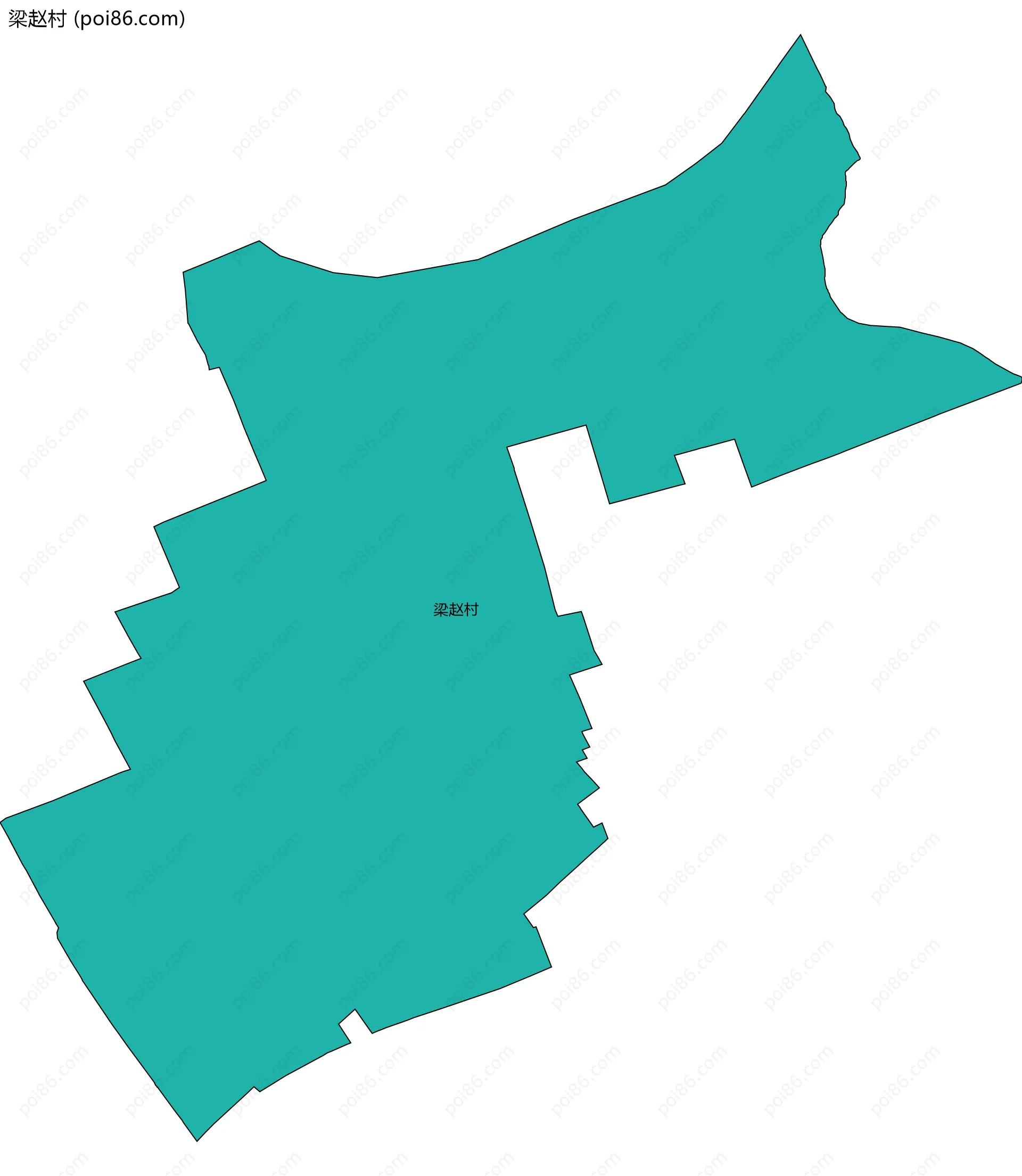 梁赵村边界地图