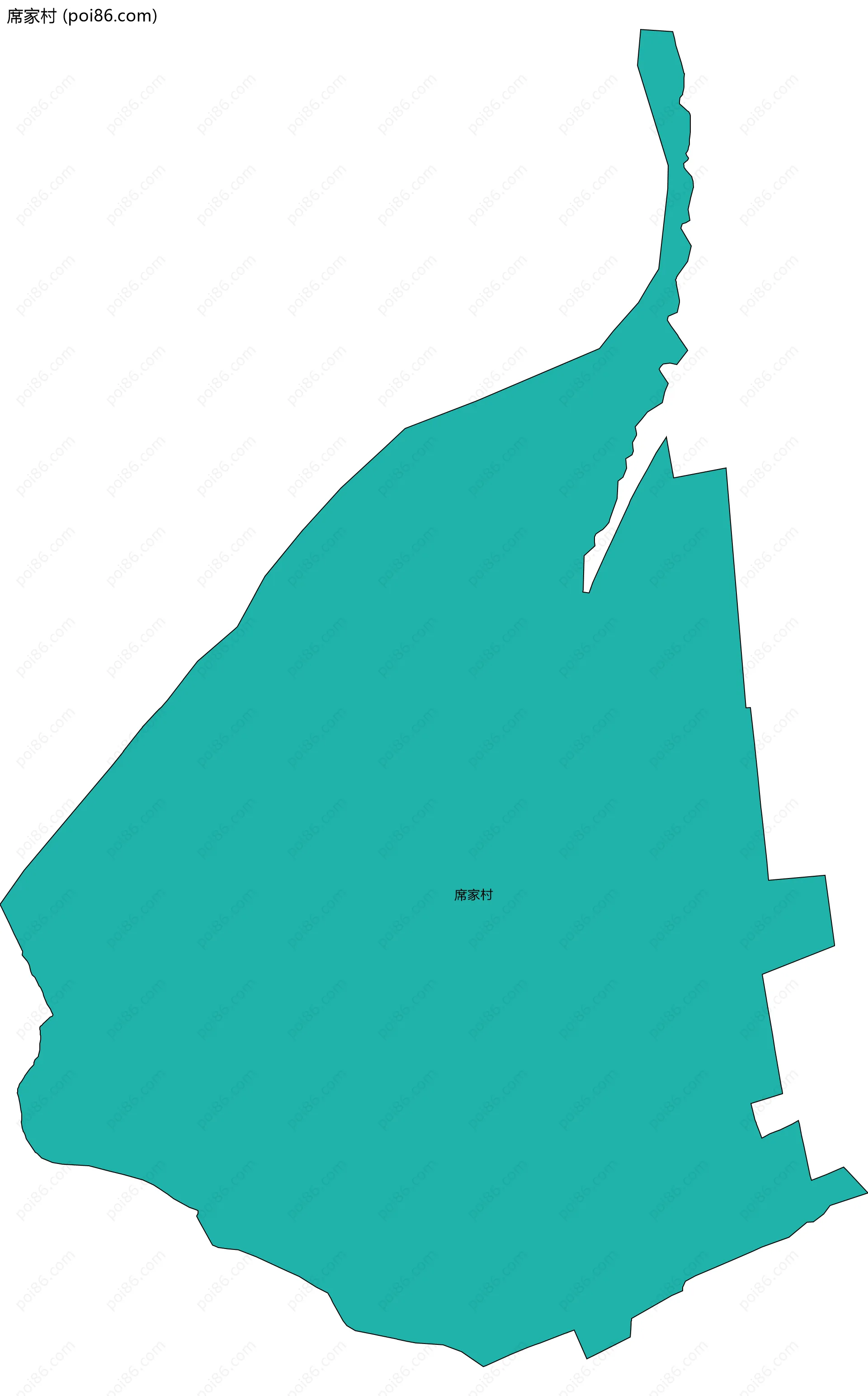 席家村边界地图