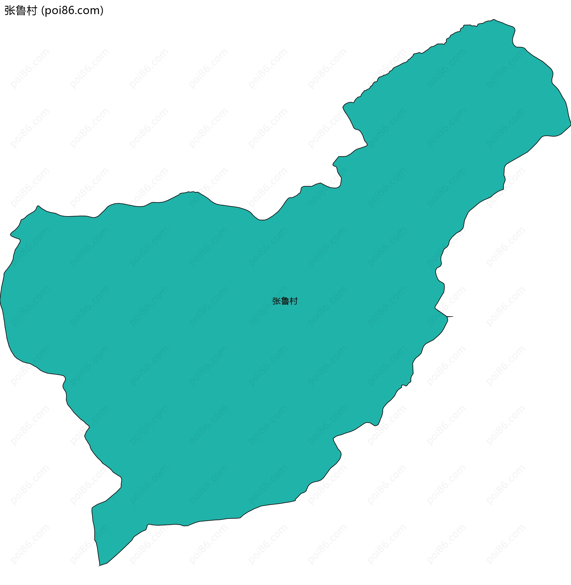 张鲁村边界地图