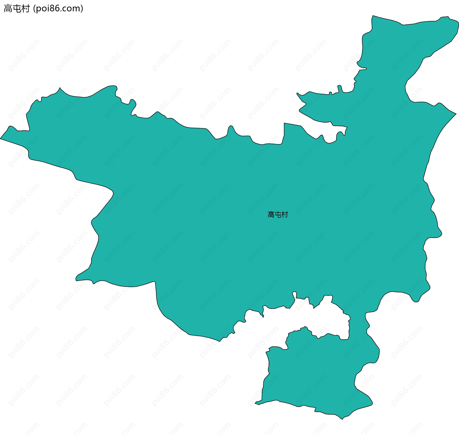 高屯村边界地图