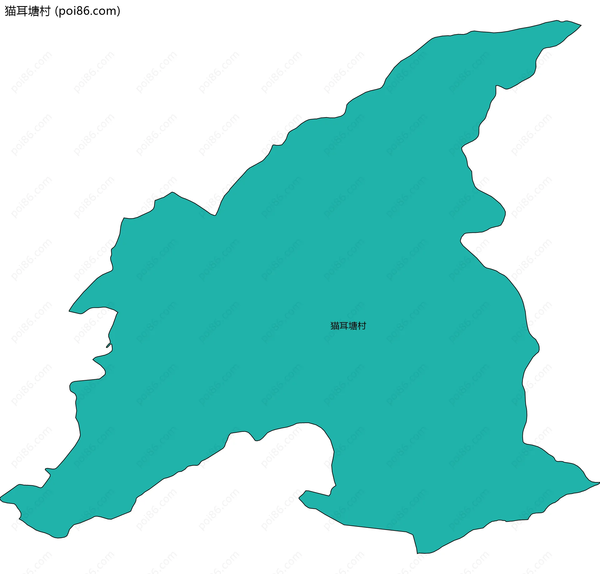 猫耳塘村边界地图