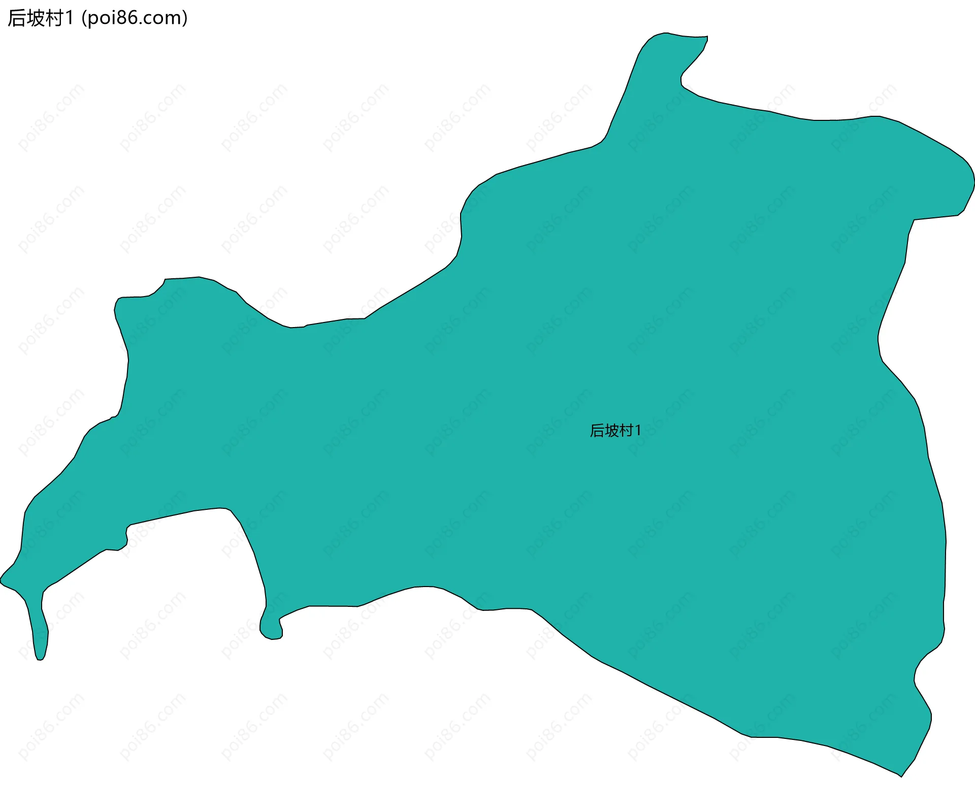 后坡村1边界地图