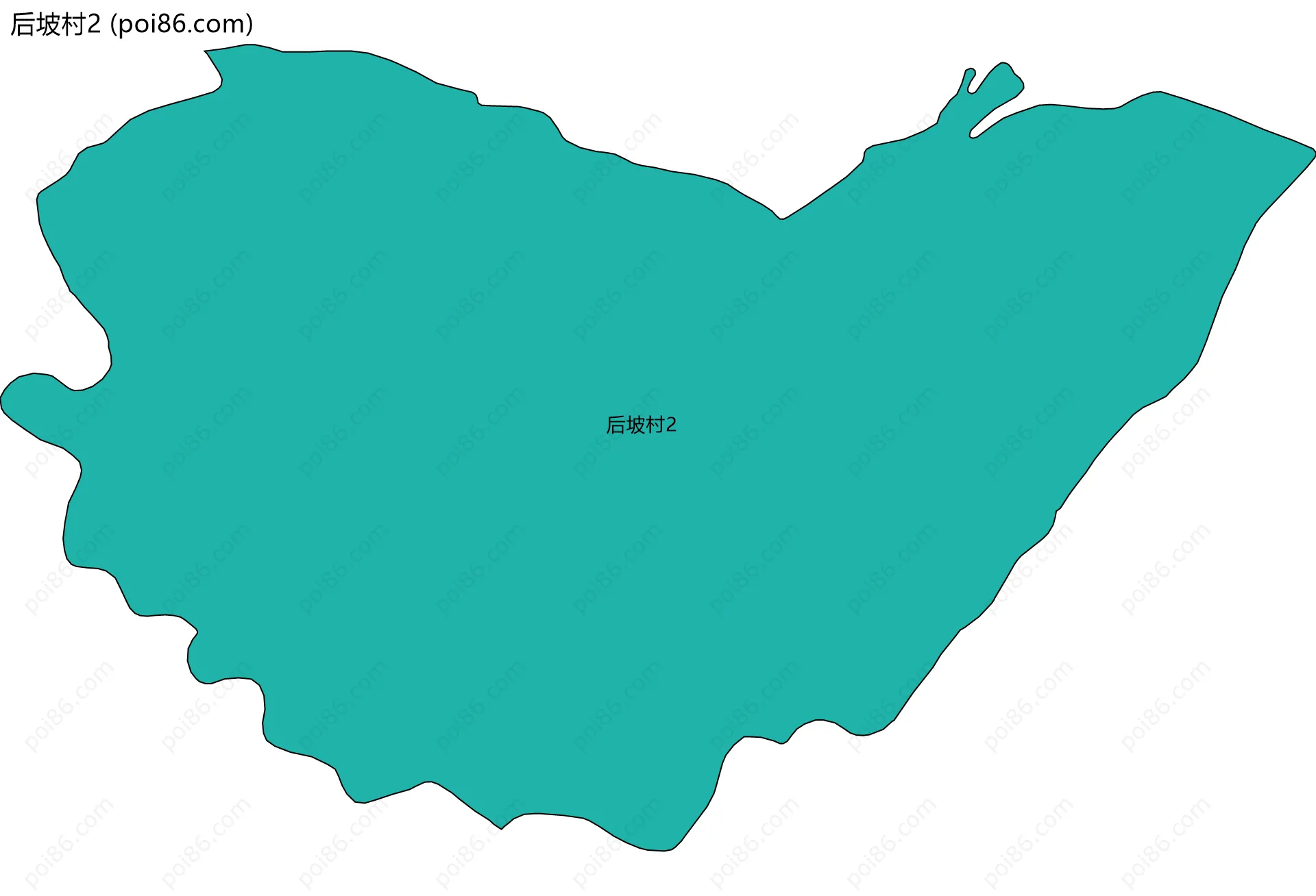 后坡村2边界地图