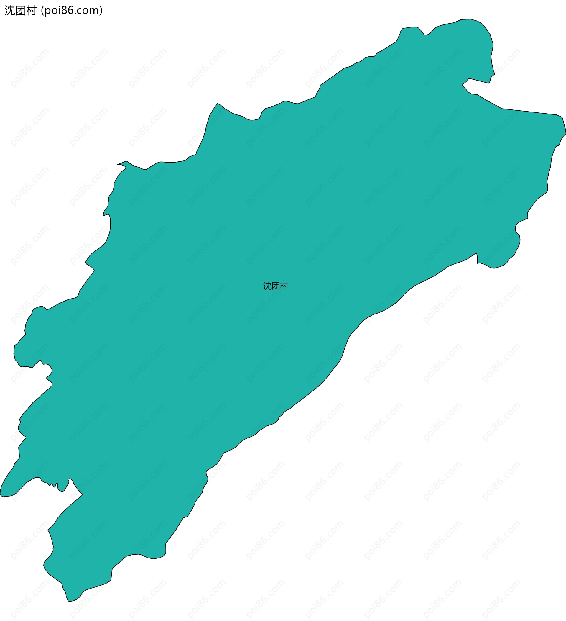 沈团村边界地图
