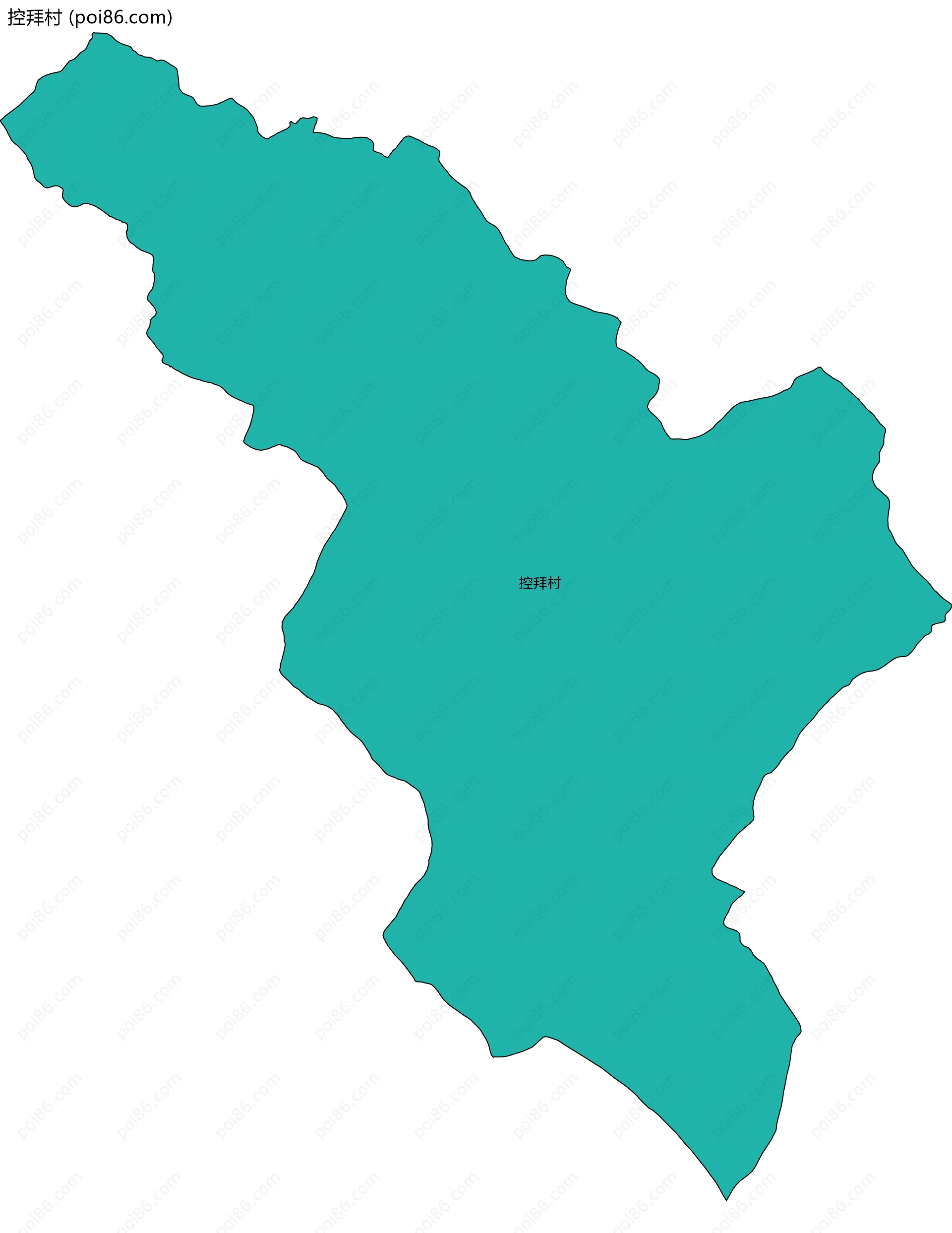 控拜村边界地图