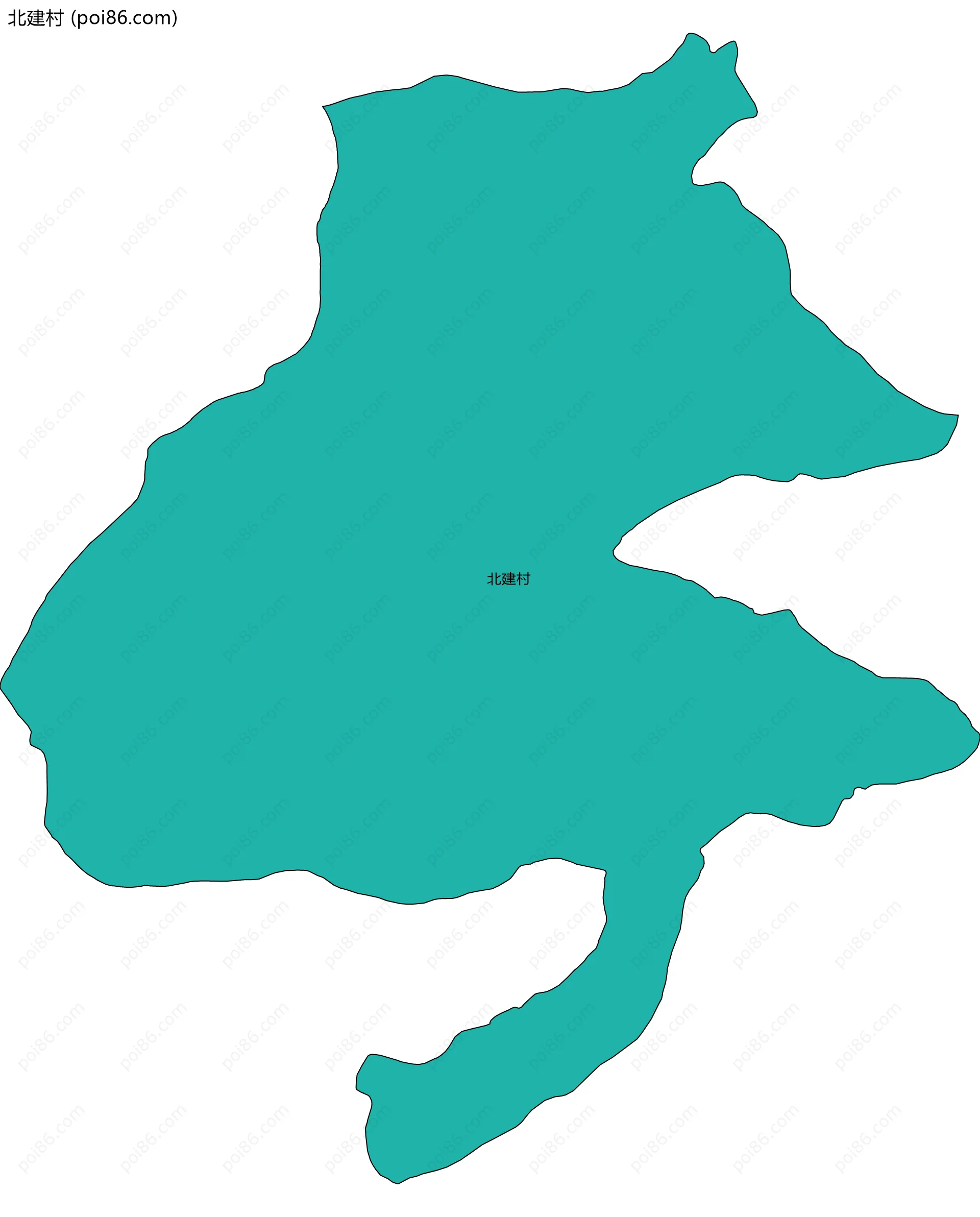 北建村边界地图