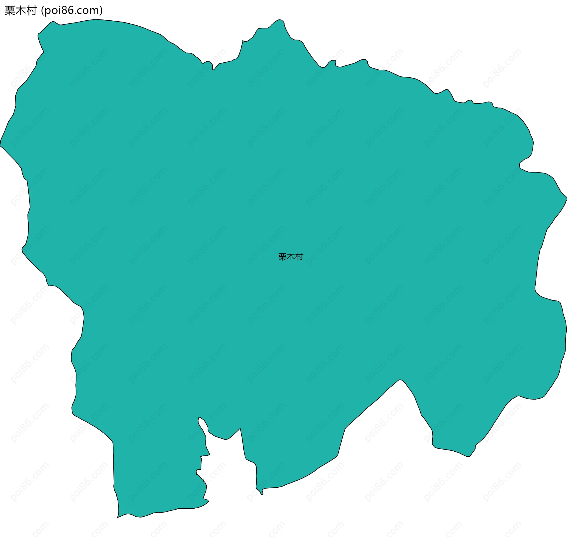 栗木村边界地图