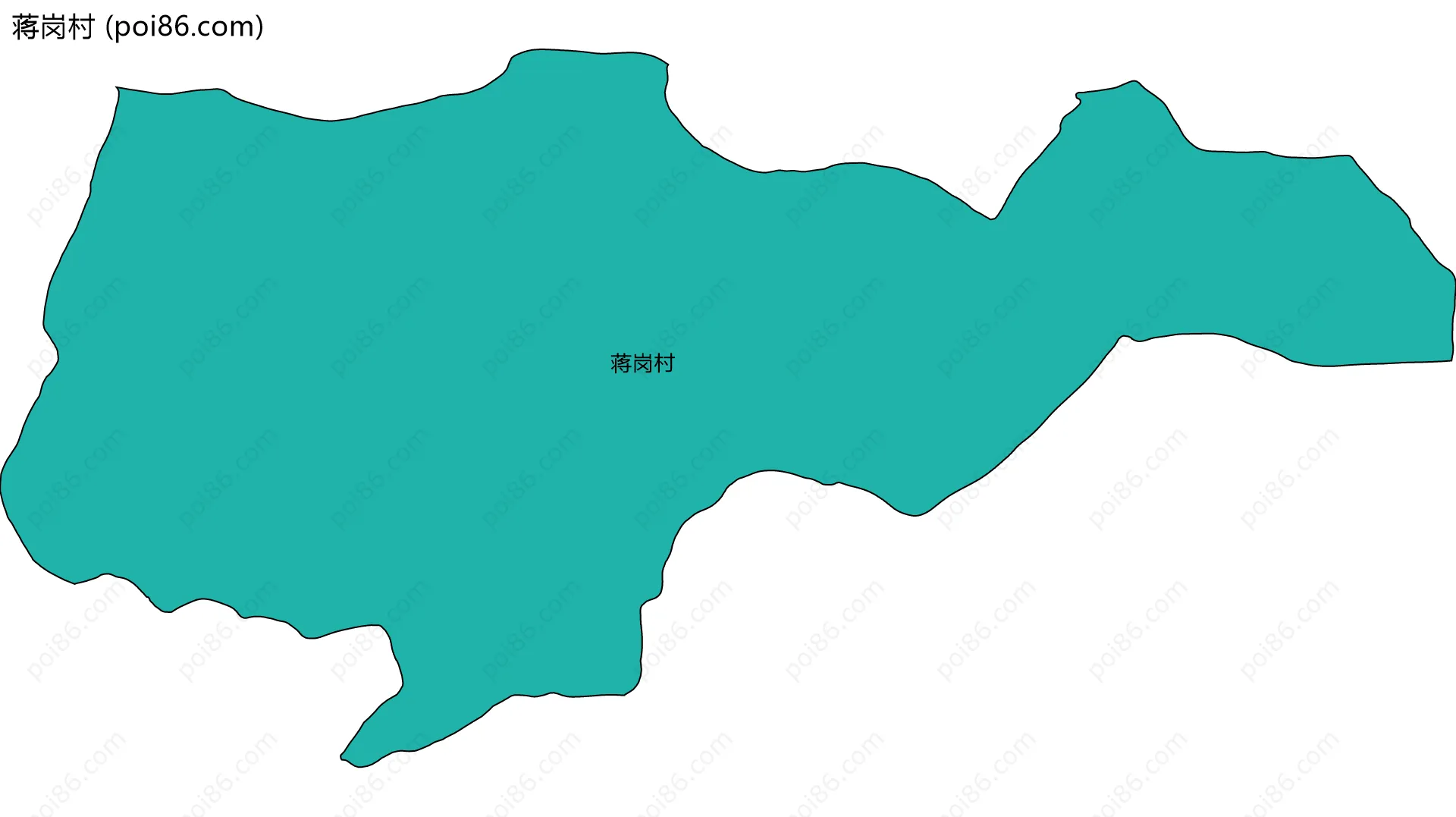 蒋岗村边界地图